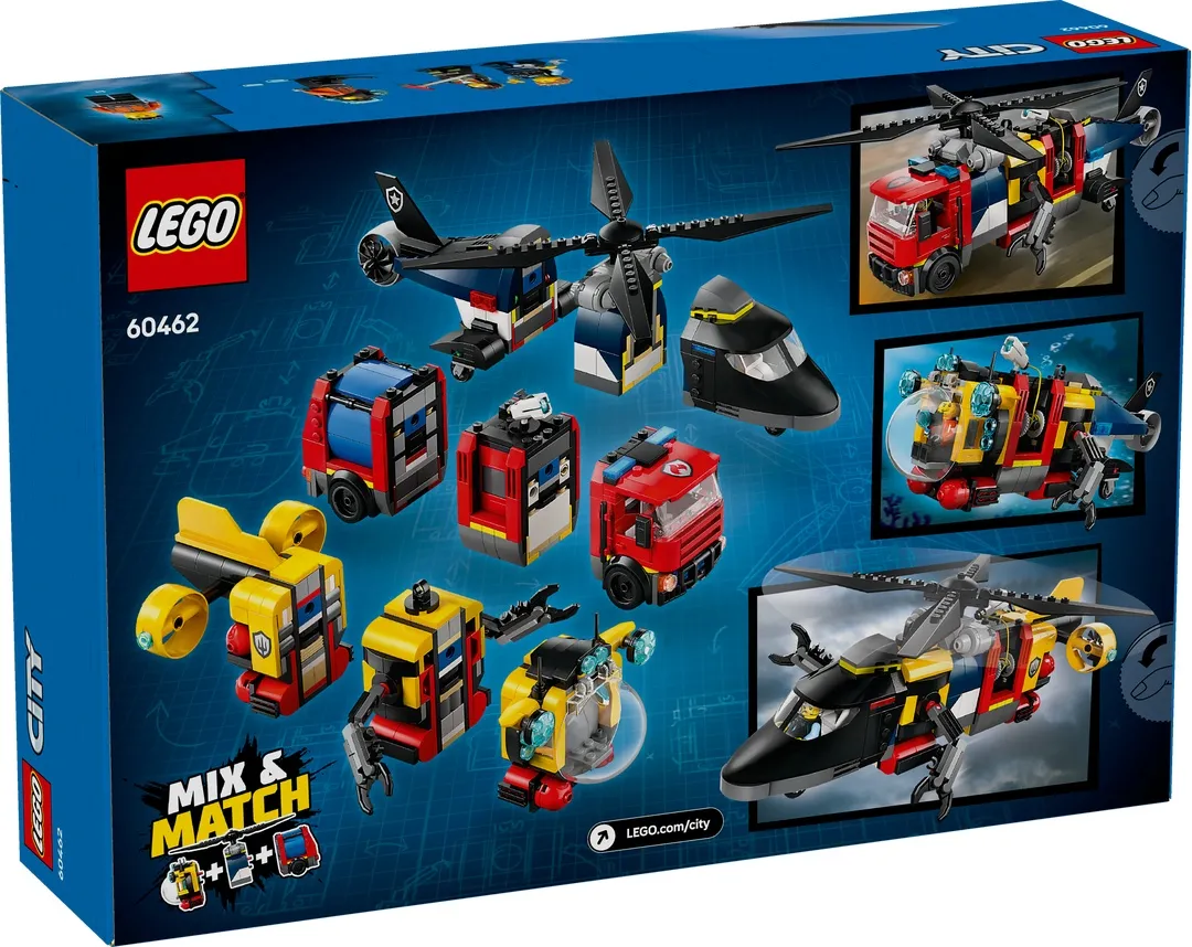 LEGO® City 60462 Kombinationsset mit Hubschrauber, Löschauto und U-Boot LEGO® City 60462 Kombinationsset mit Hubschrauber, Löschauto und U-Boot