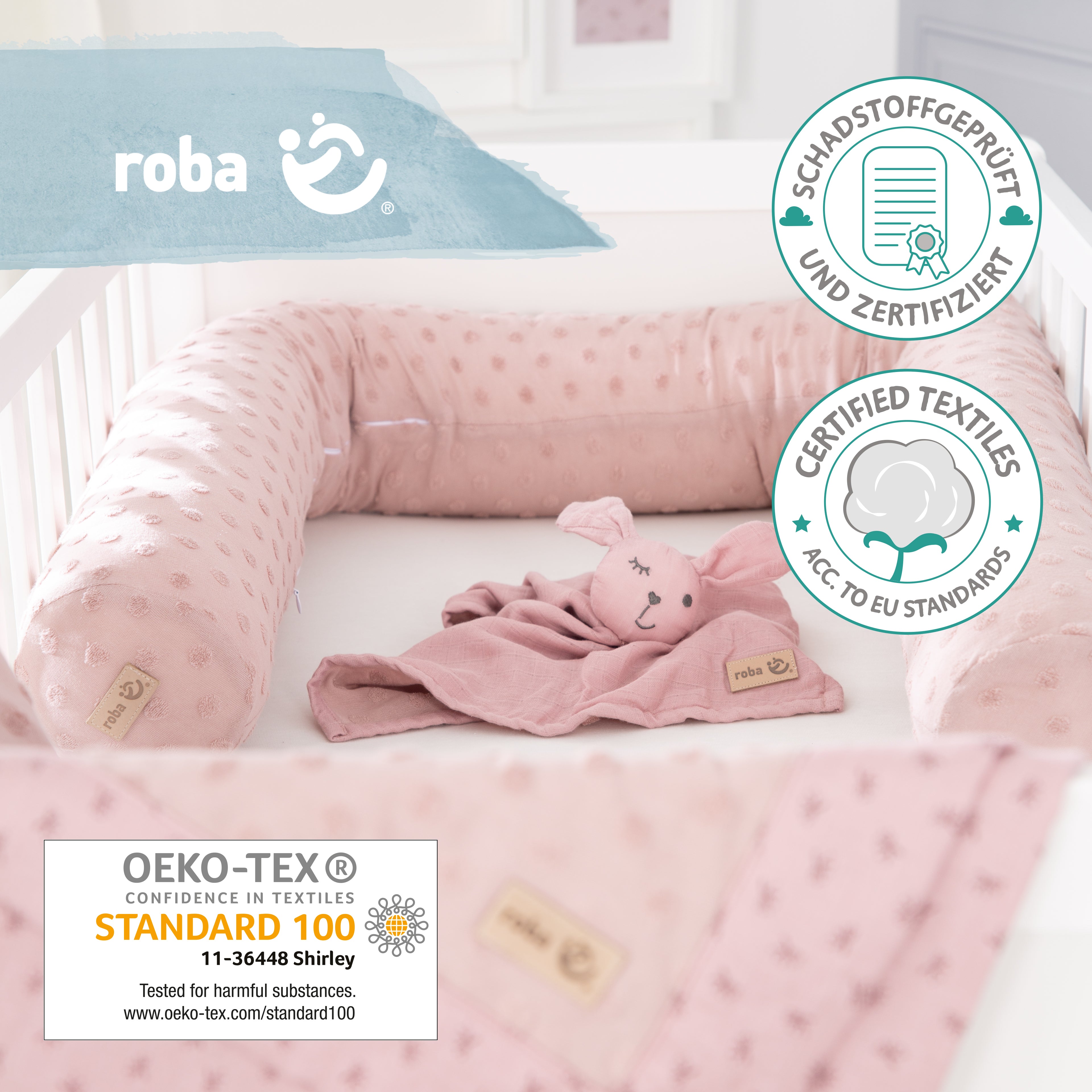 Roba 226S03T3 Geschenkset Baby Kuscheln & Spielen rosa alt rosa – Heim Textilien - Bild 2 Roba 226S03T3 Geschenkset Baby Kuscheln & Spielen rosa alt rosa – Heim Textilien - Produktbild 2