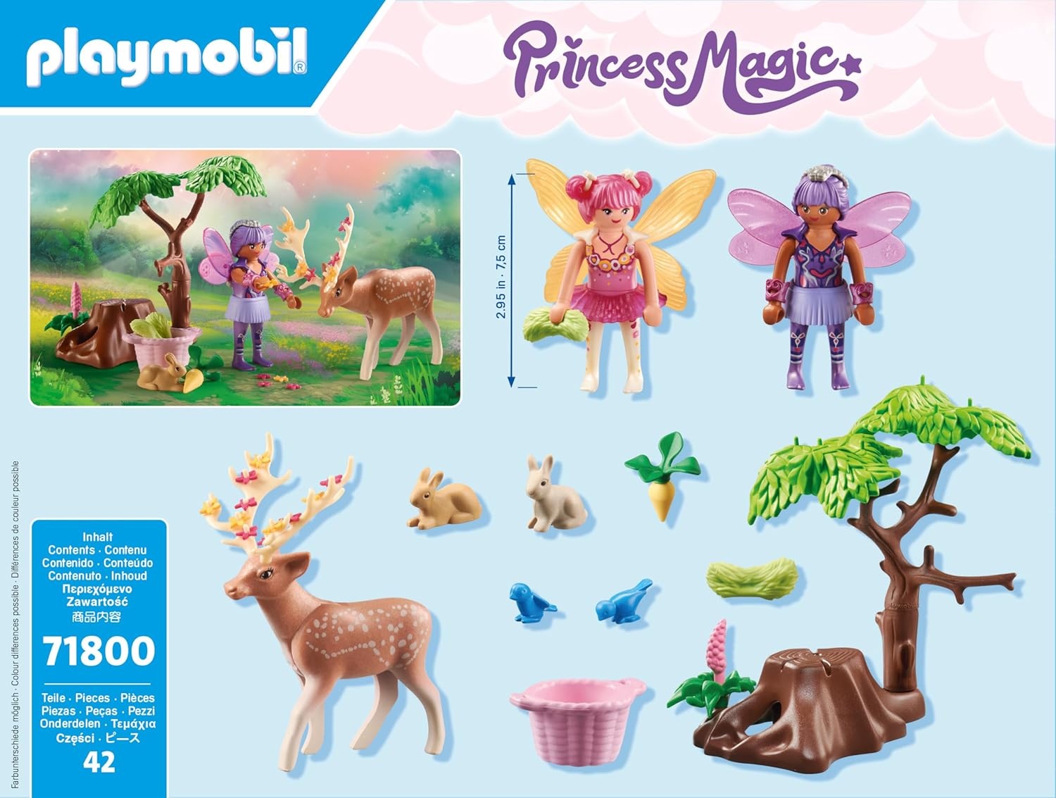 PLAYMOBIL 71800 - Princess Magic: Feen mit süßen Waldtieren & Zubehör Figur, Person, Hirsch, Säugetier, Tierwelt