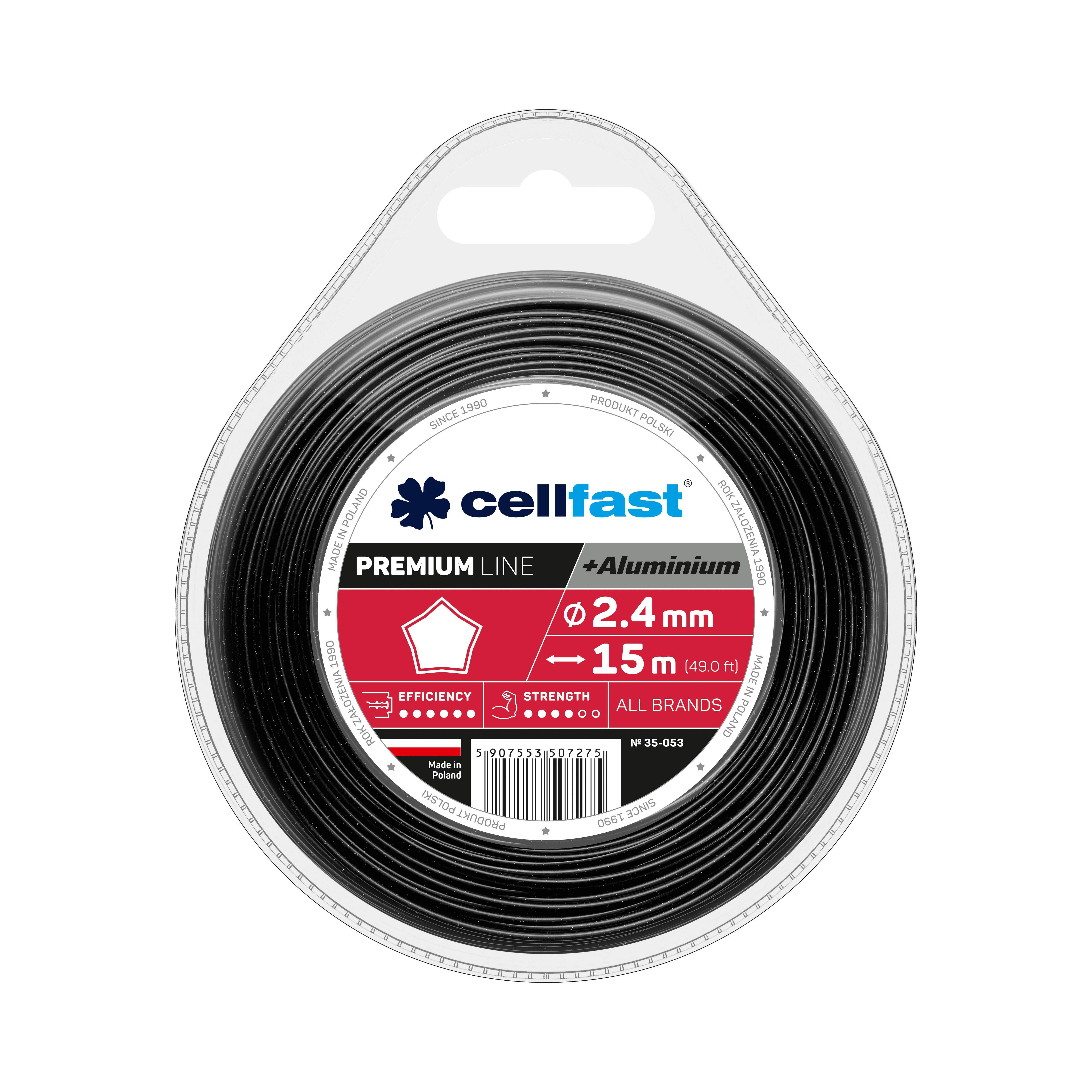 Cellfast PREMIUM Mähfäden 2,4 mm x 15 m Stern