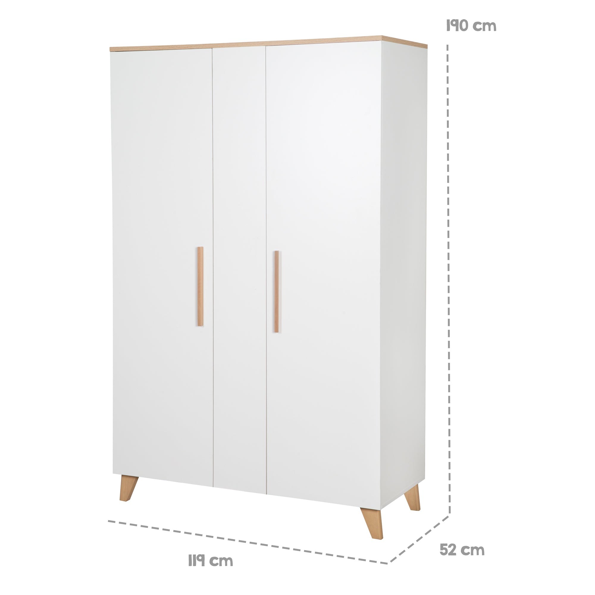 Roba 1622866 Kleiderschrank 2,5 türig Leon weiß – Kleiderschrank 2-türig - Bild 8 Roba 1622866 Kleiderschrank 2,5 türig Leon weiß – Kleiderschrank 2-türig - Produktbild 8