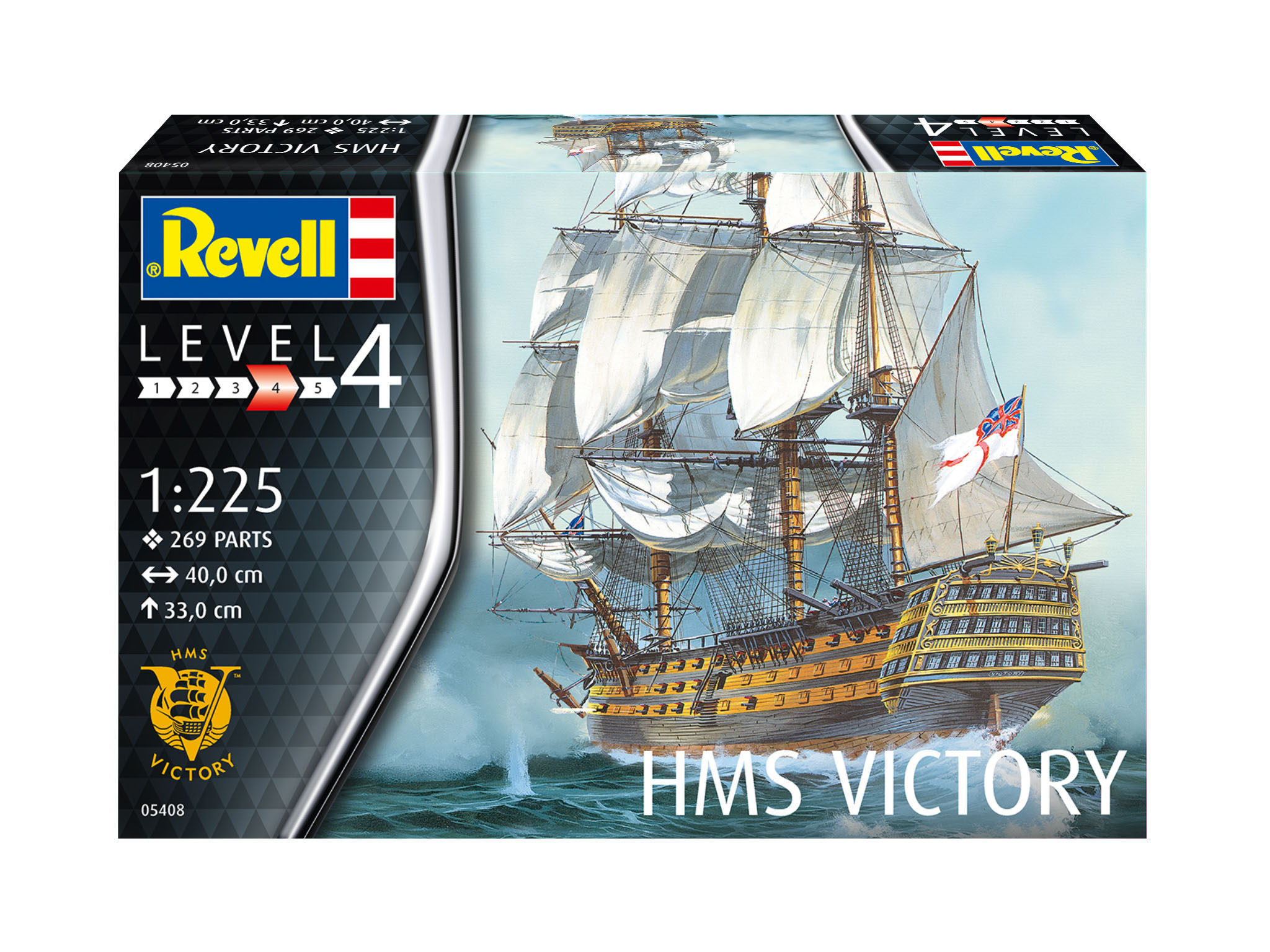 Revell 05408 H.M.S. Victory - Legendäres Flaggschiff im Maßstab 1:225 Boot, Fahrzeug, Werbung, Plakat, Segelboot