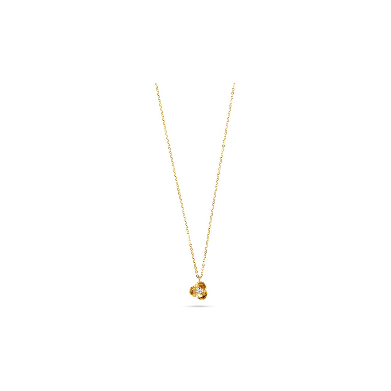 JETTE S.K1E10600 KETTE, FLOWERS, GELBGOLD, 42+3 CM
