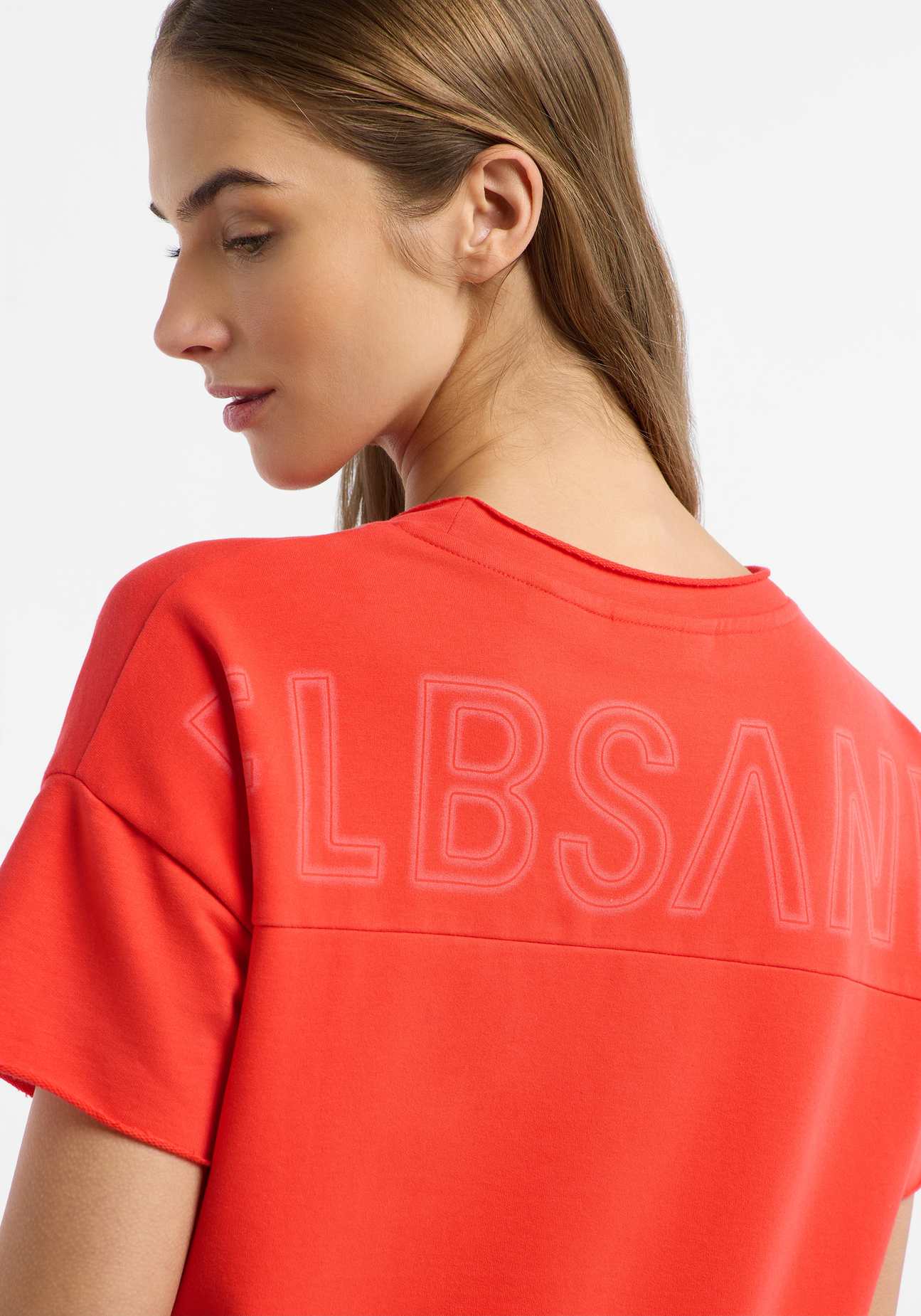 Elbsand Telma Sweatkleid in Rot, Produktfoto 7.