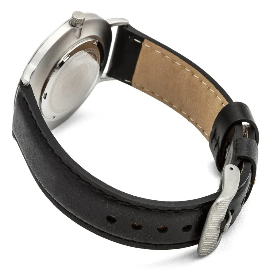 Superdry SYG194B - Herrenuhr, 40 mm, Stahlgehäuse & Lederband Superdry SYG194B - Herrenuhr, 40 mm, Stahlgehäuse & Lederband