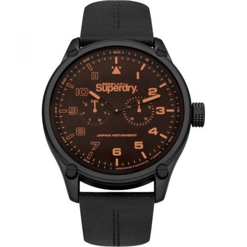 Superdry „Retro“ SYG201O - Unisex-Digitaluhr, 42 mm, Orange