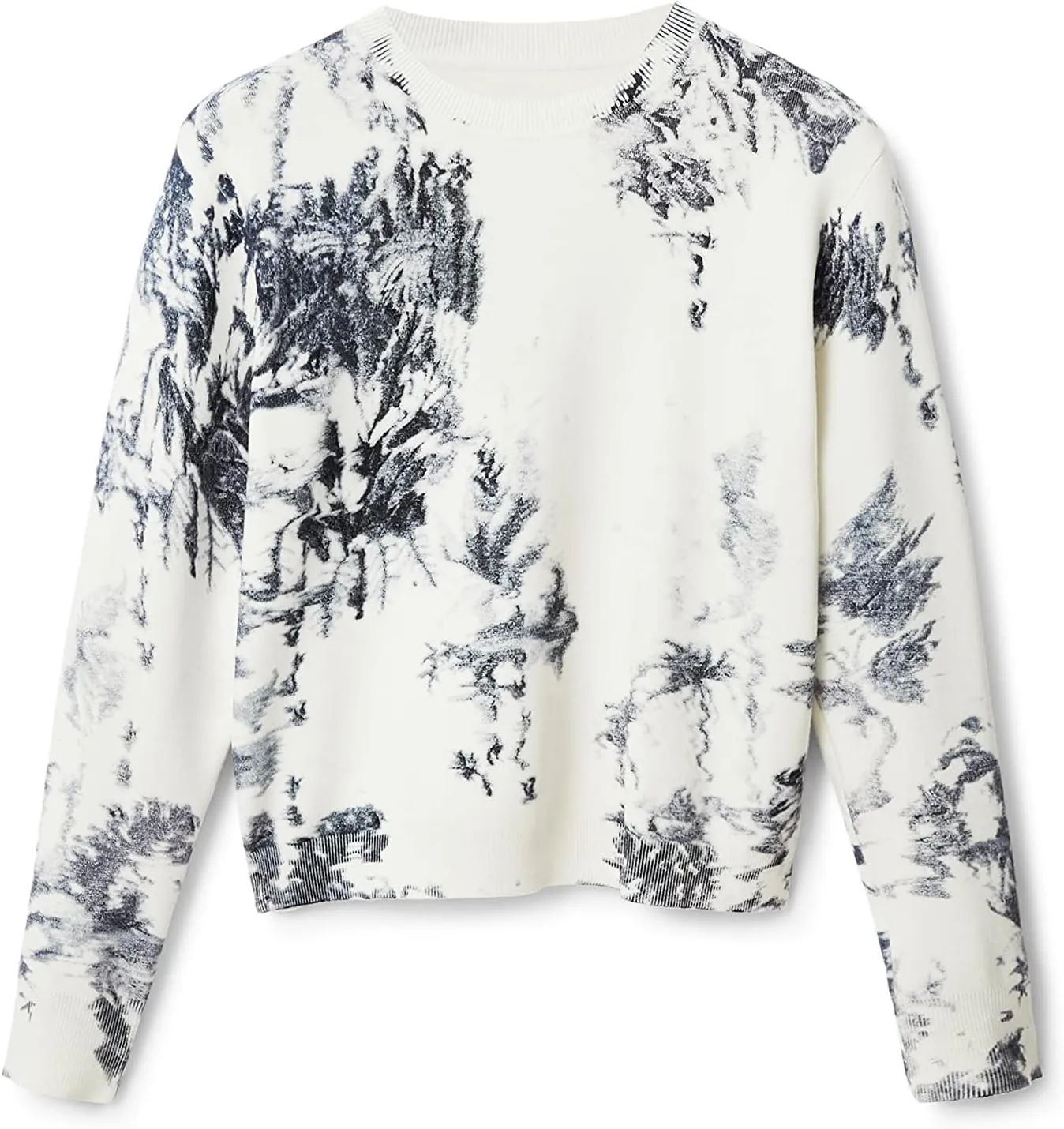 Desigual Damen Pullover - Strickpullover mit künstlerischem Print 22WWJF161000 GR. S Desigual Damen Pullover - Strickpullover mit künstlerischem Print 22WWJF161000 GR. S