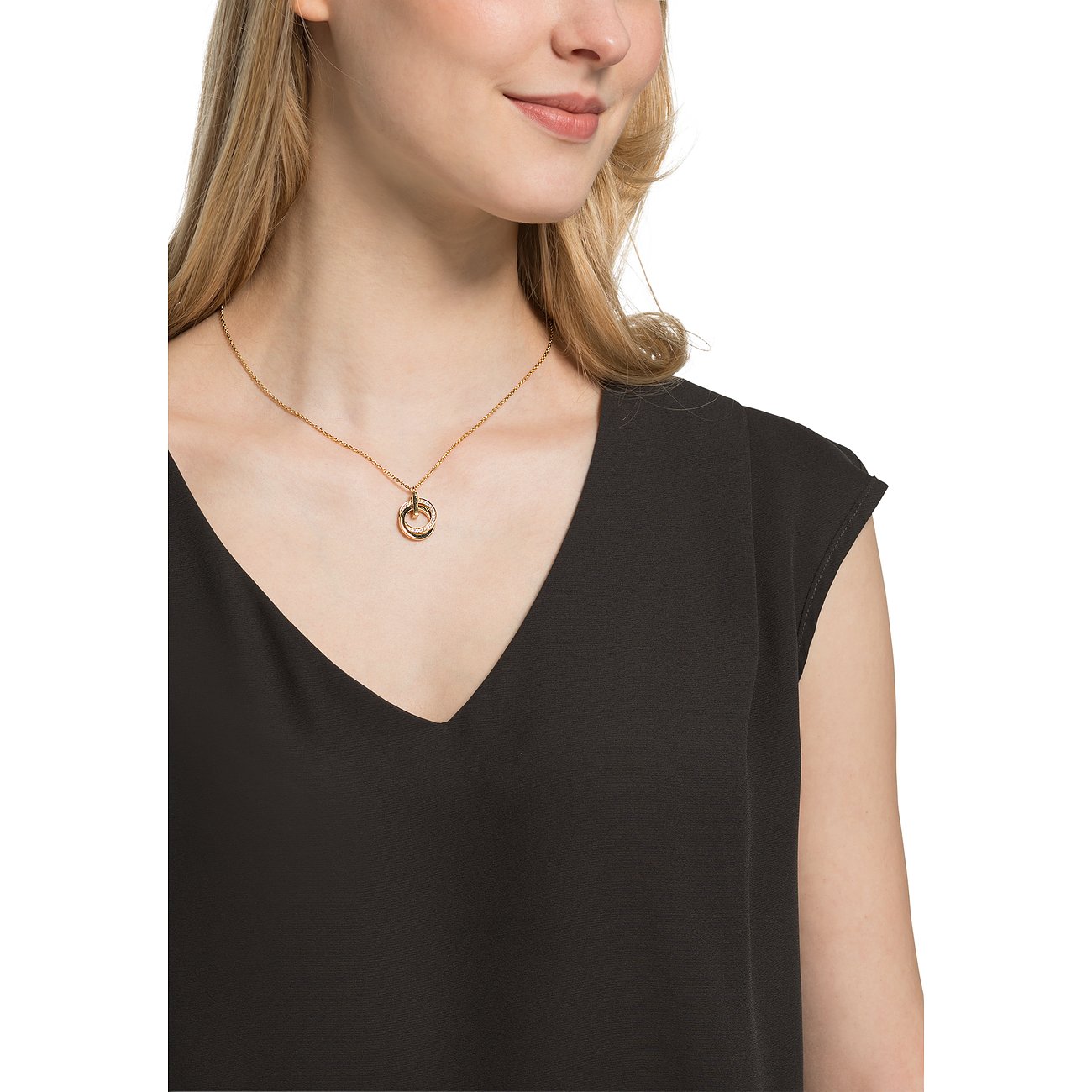 JETTE S.88336861 KETTE M. ANHÄNGER, GELBGOLD, 42+3 CM JETTE S.88336861 KETTE M. ANHÄNGER, GELBGOLD, 42+3 CM