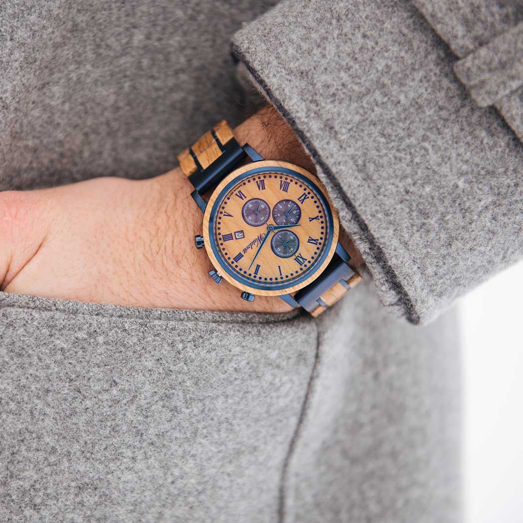 WAIDZEIT RU01W Herrenuhr Rum Eichenfass Chronograph