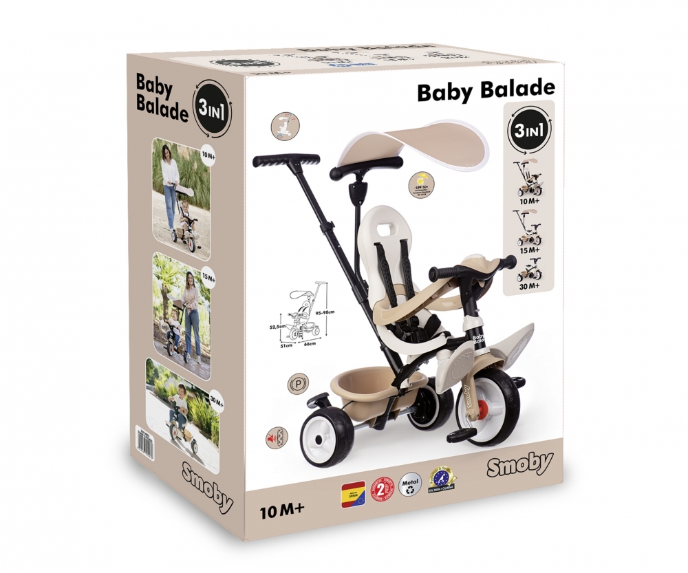 Smoby Smoby Dreirad Baby Balade Beige