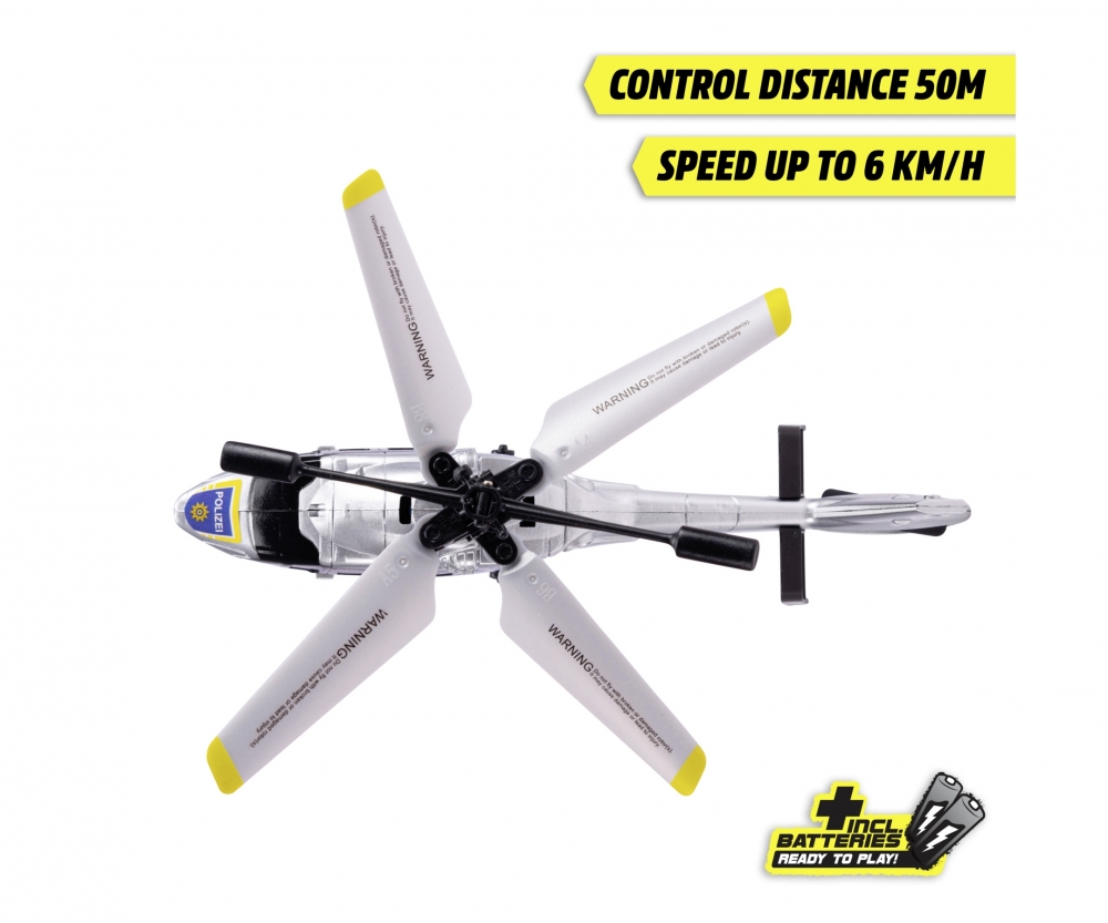 Dickie Toys RC Police Helicopter. RTR Flugzeug, Fahrzeug, Maschine, Propeller, Rotor