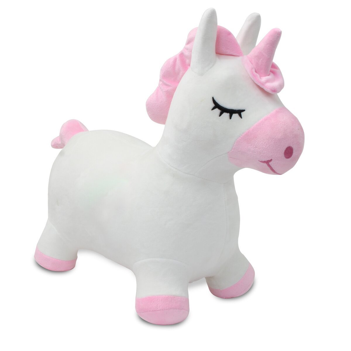 JAMARA Hüpftier Einhorn HoppyDoo mit Plüschbezug und Pumpe ab 12 Monaten