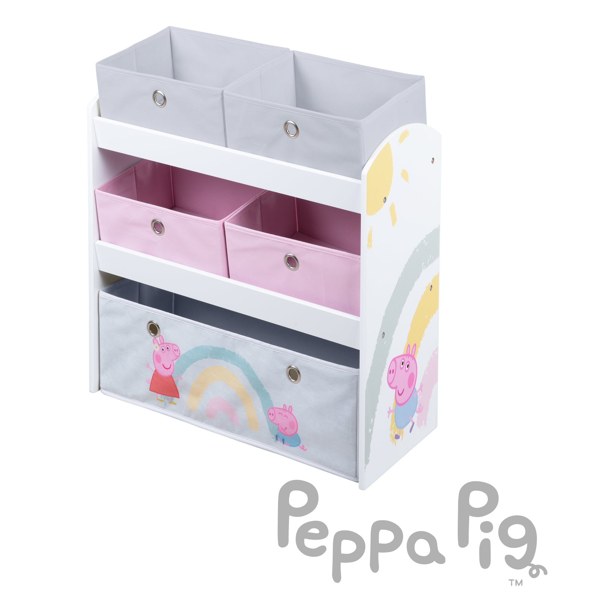 Roba 450159PP1 Spielregal Peppa Pig weiß – Spielmöbel - Bild 3 Roba 450159PP1 Spielregal Peppa Pig weiß – Spielmöbel - Produktbild 3
