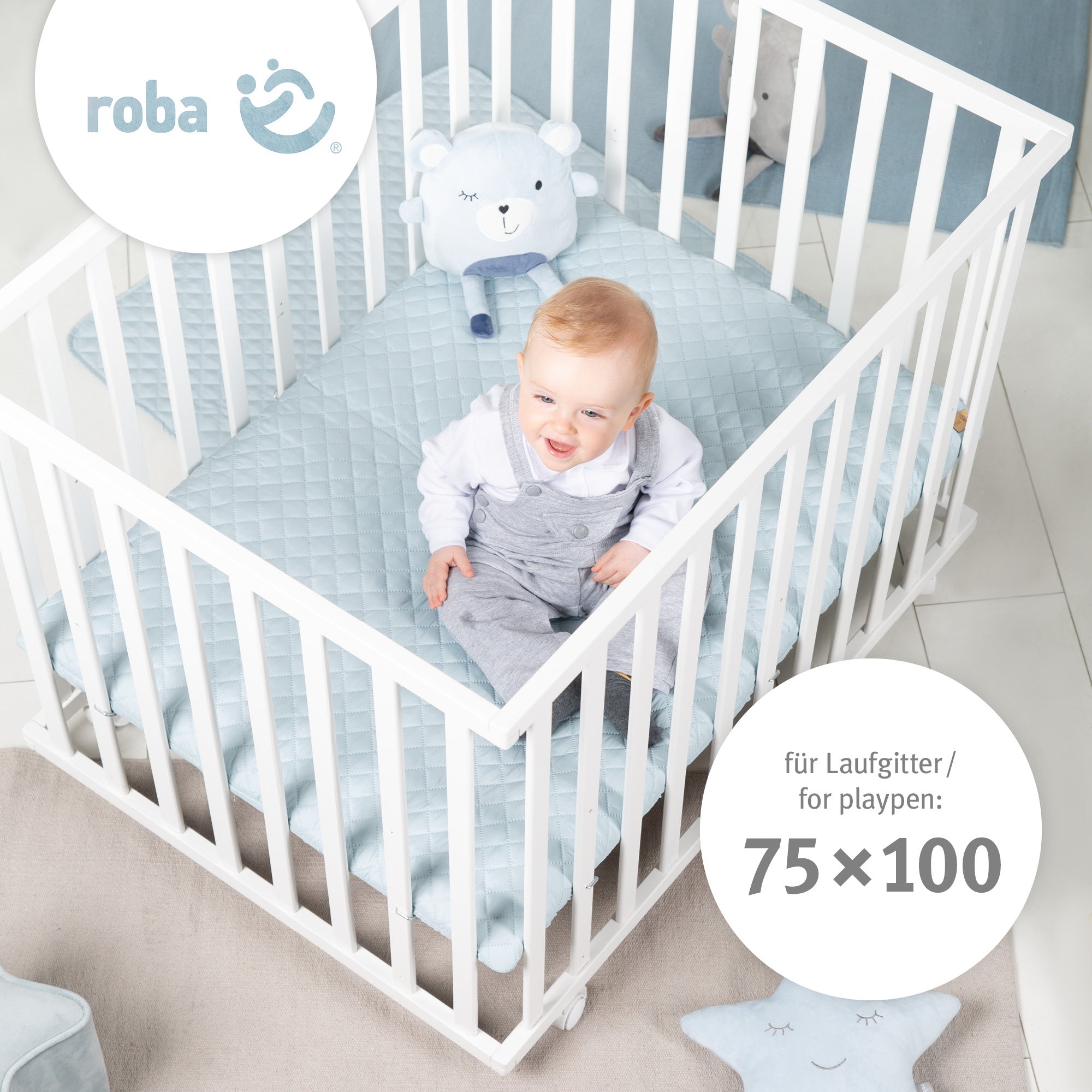 Roba 213008 Laufgittermatratze, rechteckig weiß – Matratzen - Bild 10 Roba 213008 Laufgittermatratze, rechteckig weiß – Matratzen - Produktbild 10