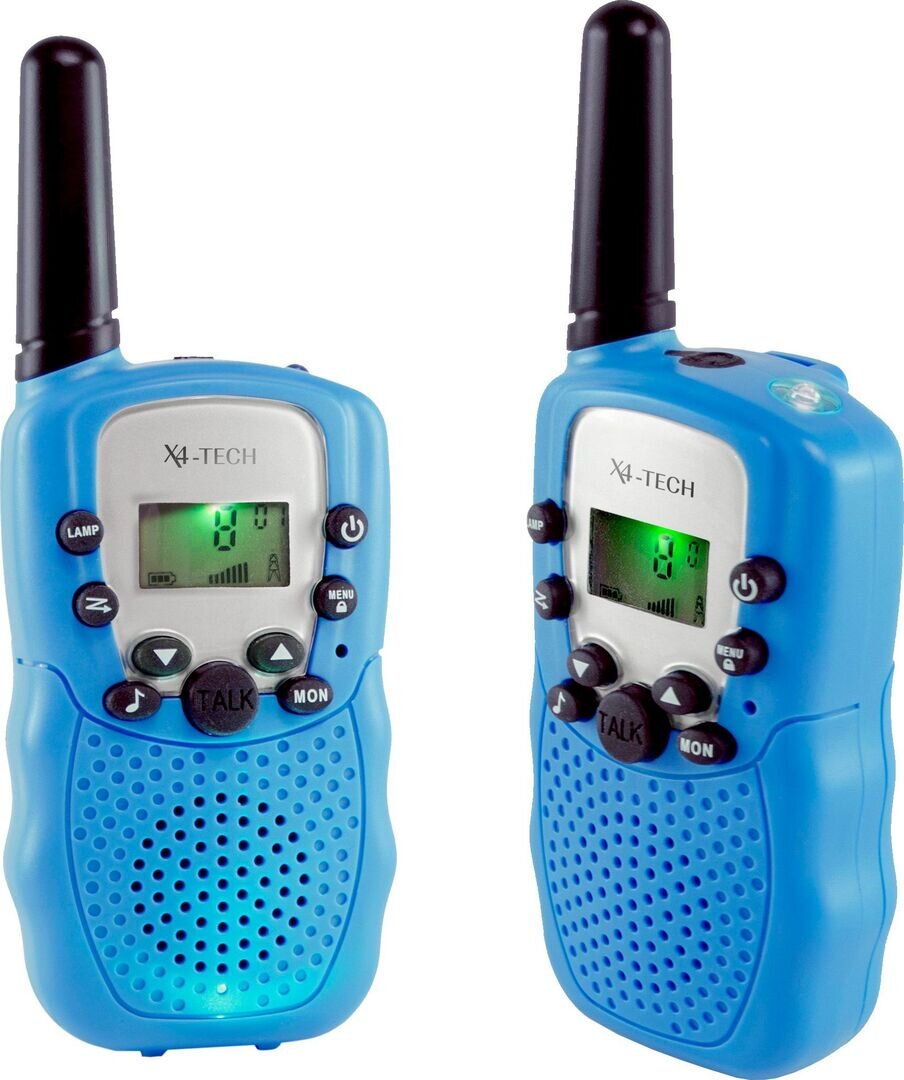 X4-TECH Walkie Talkie 2er Set blau Elektronik, Telefon, Handy, Radio