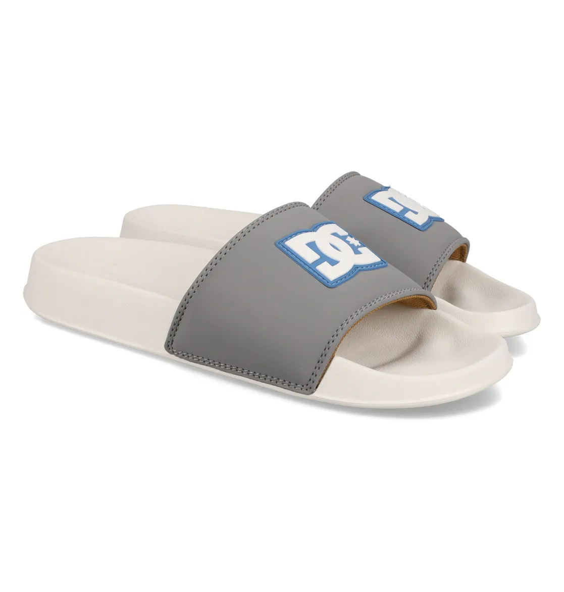 DC, Slide, SE, Badeschuhe, für, Männer, Herrenschuhe, mit, Details, Seitenansicht, und, Sohle, sichtbar