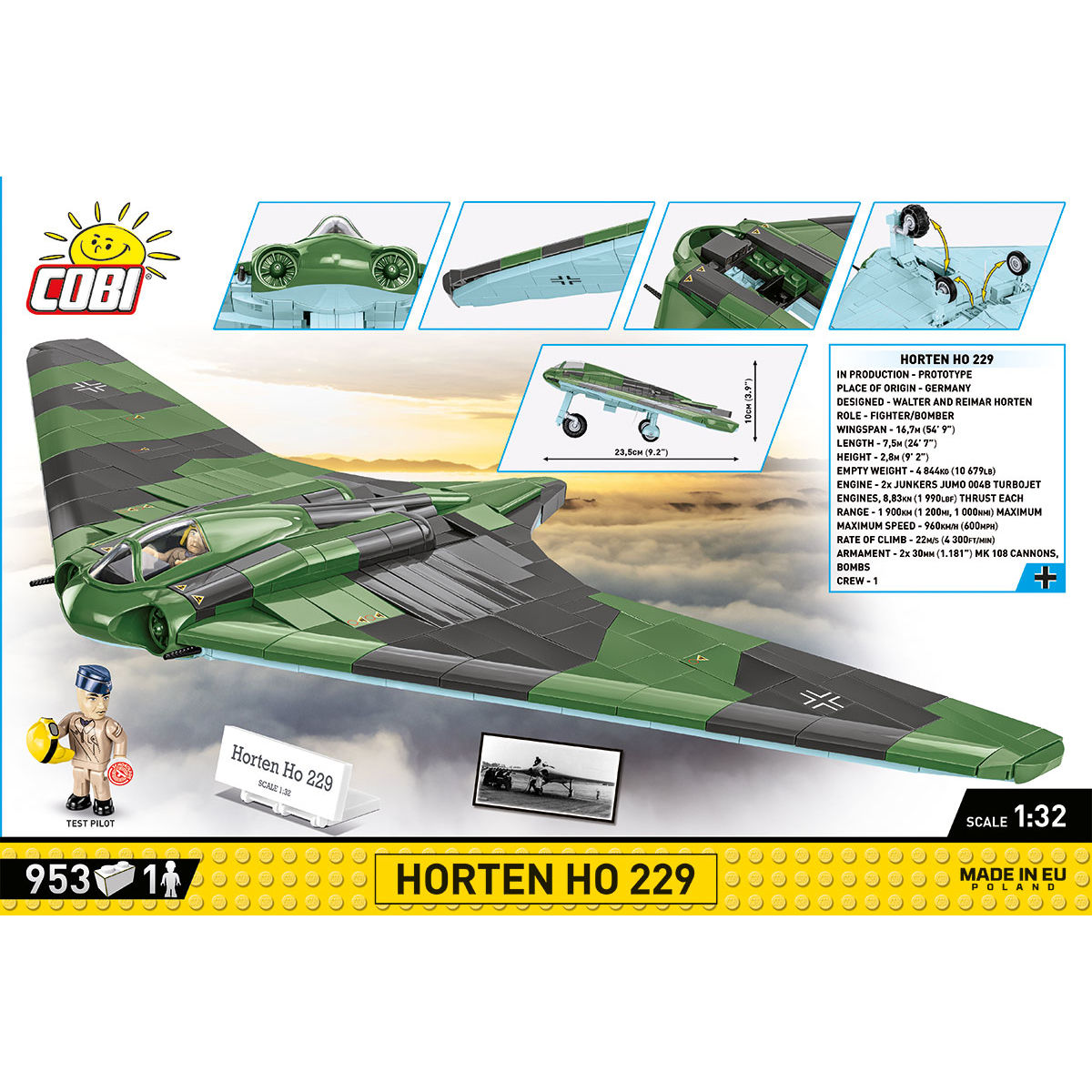 COBI 5757 - HORTEN HO 229 SCALE 1:32 - Bild 4 COBI 5757 - HORTEN HO 229 SCALE 1:32 - Bild 4