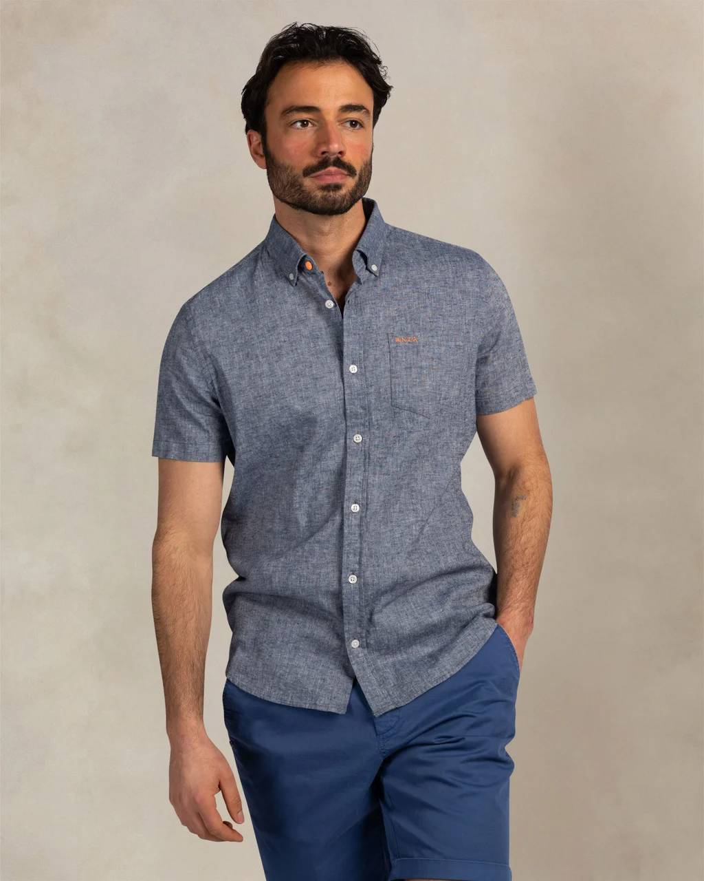 NZA 26CN506SNM Hemd - Kurzarm / Blau - Bild 4