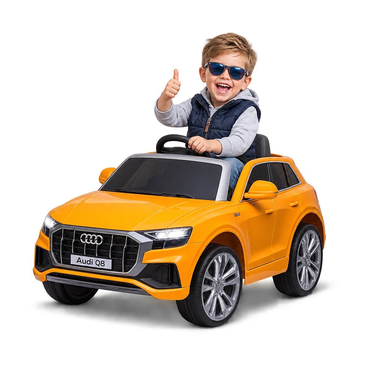 JAMARA Ride-on Audi Q8 gelb 12V ab 3 Jahren JAMARA Ride-on Audi Q8 gelb 12V ab 3 Jahren