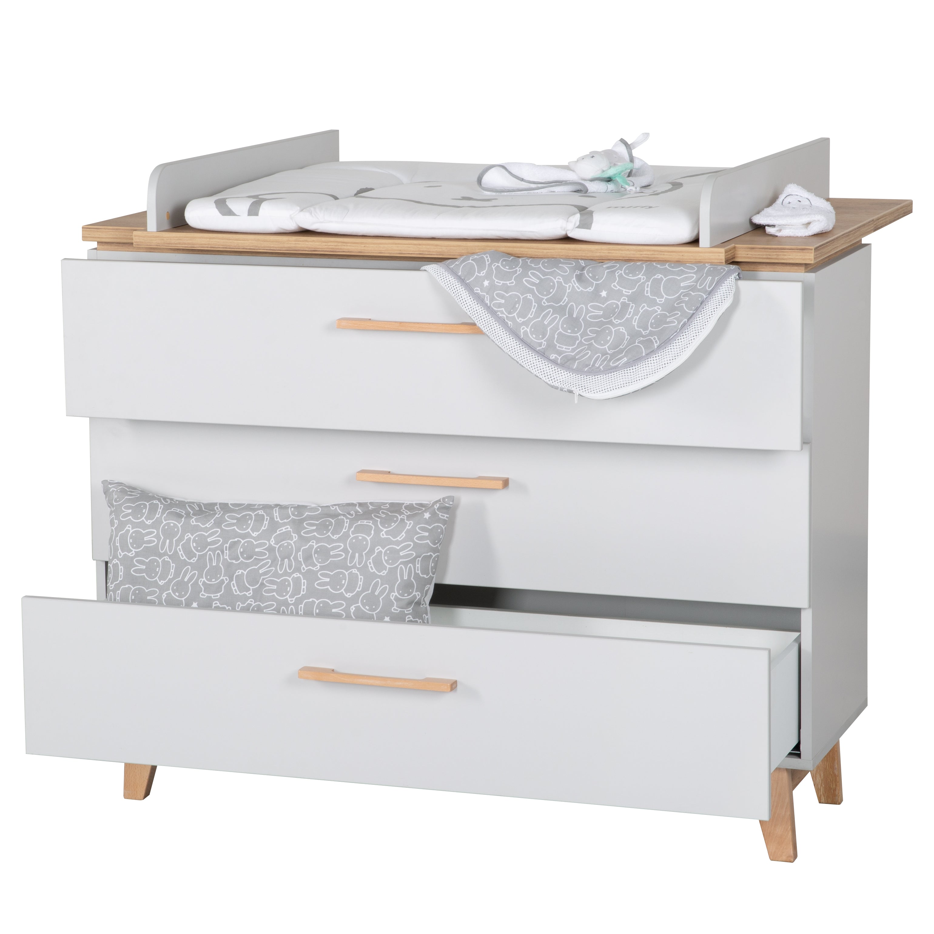 Roba 1731789 breite Wickelkommode Caro lichtgrau – Wickelkommode breit - Bild 6 Roba 1731789 breite Wickelkommode Caro lichtgrau – Wickelkommode breit - Produktbild 6