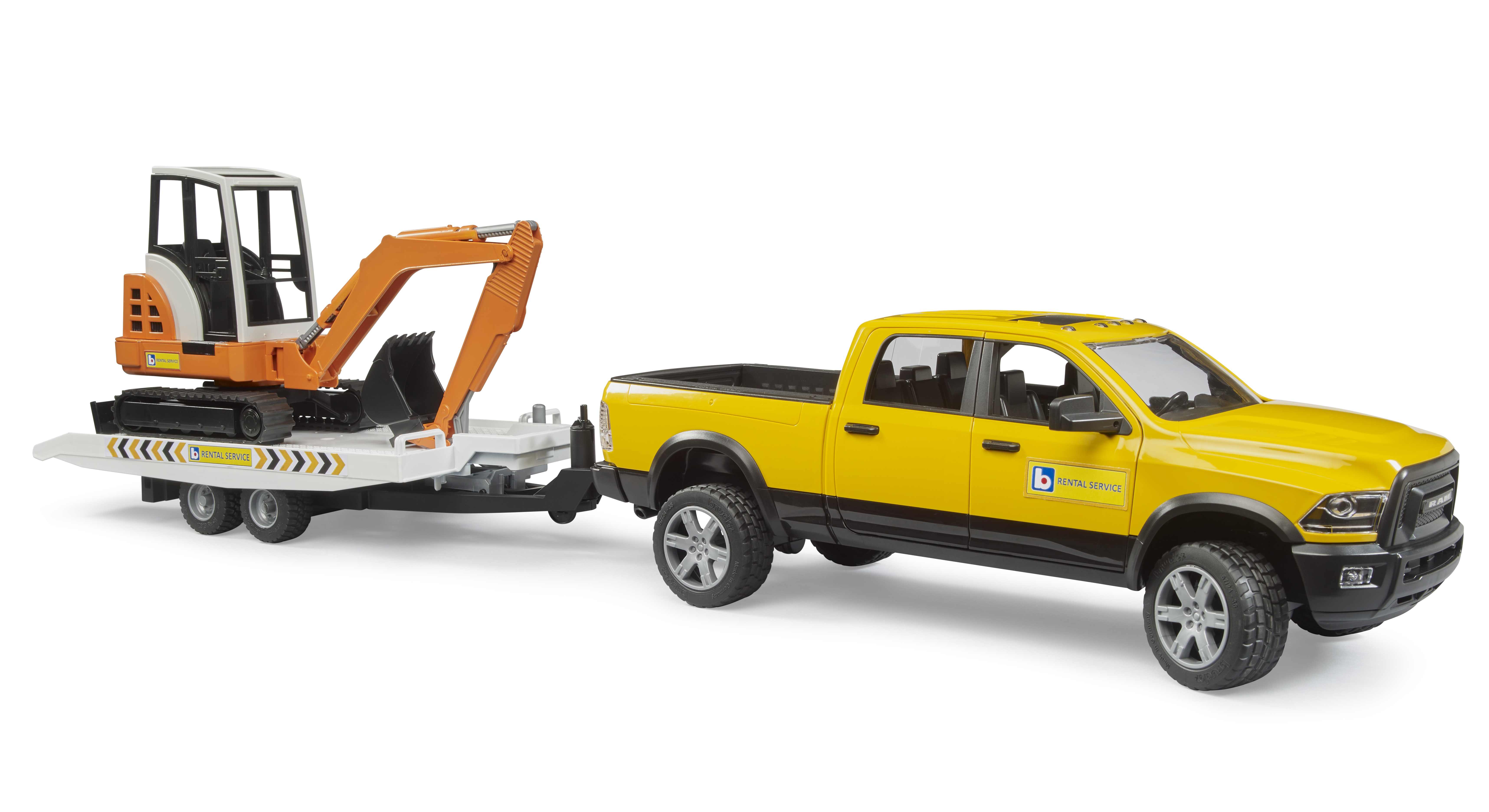 BRUDER 02546 - RAM Rental Service mit Minibagger BRUDER 02546 - RAM Rental Service mit Minibagger