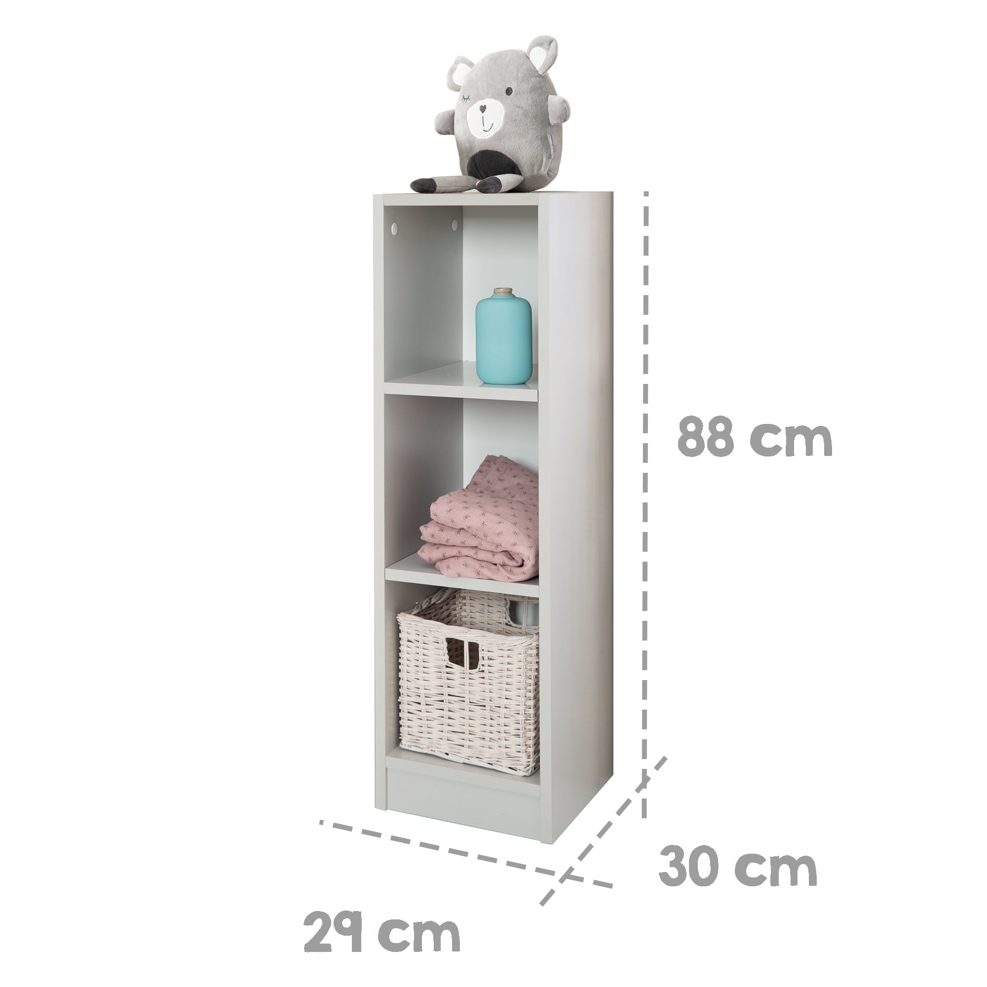 Roba 1341803 Seitenregal Maren 2 lichtgrau - Produktbild 3