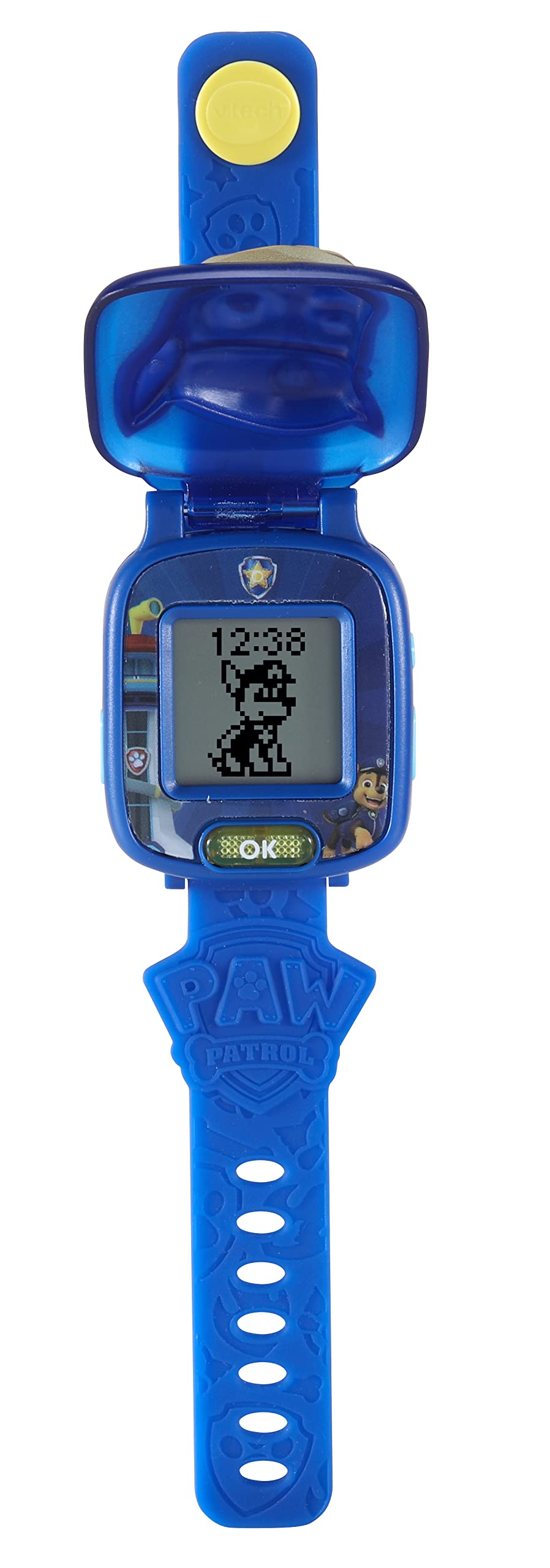 VTech Chase-Lernuhr aus Kunststoff mit Chase-Design, 10 Ziffernblättern, Wecker, Timer, Stoppuhr, 4 Lernspiele, Originalstimme, kindersicher, ab 3 J., Computerausrüstung, Elektronik, Hardware, Überwachen, Bildschirm