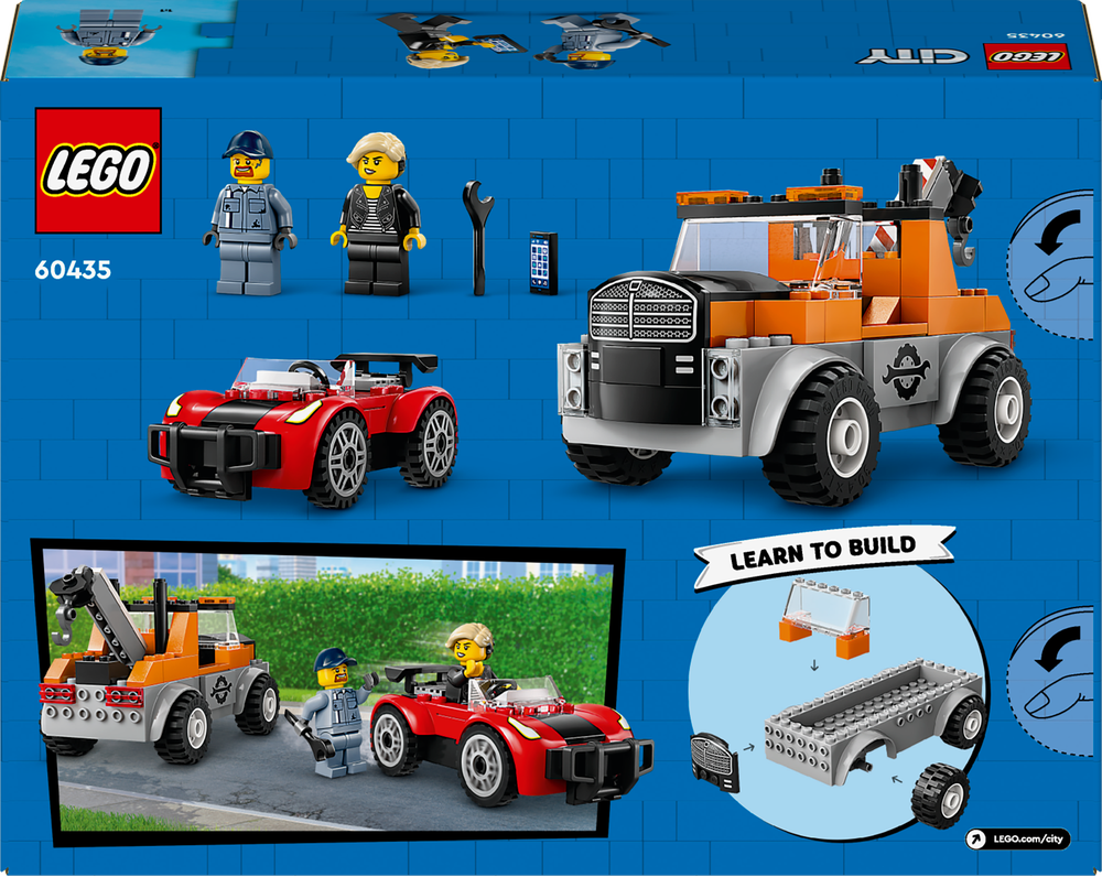 LEGO® City Abschleppwagen mit Sportauto 60435 Maschine, Rad, Auto, Person, Spielzeug