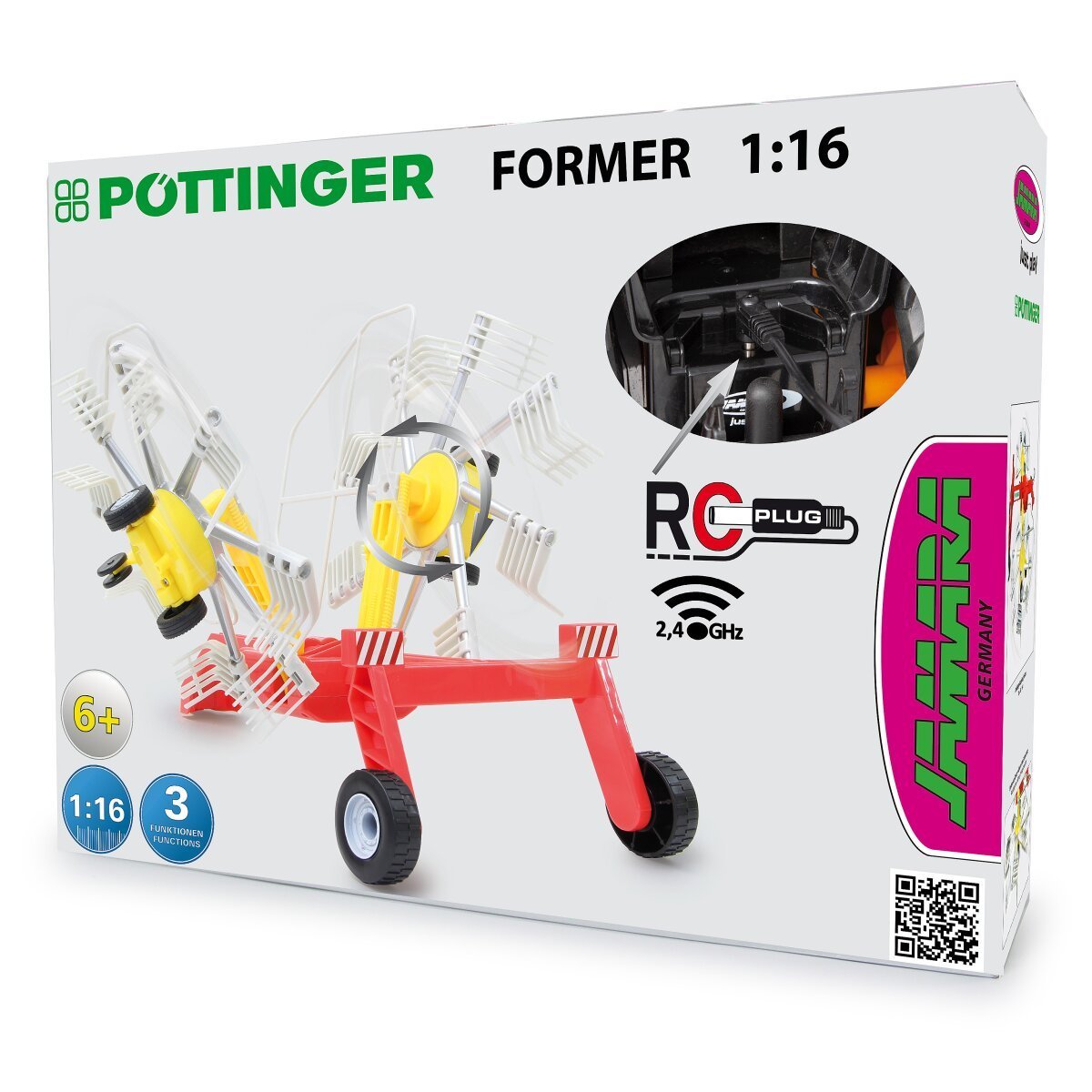 JAMARA Schwader Pöttinger für RC-Traktor 1:16 ab 6 Jahren