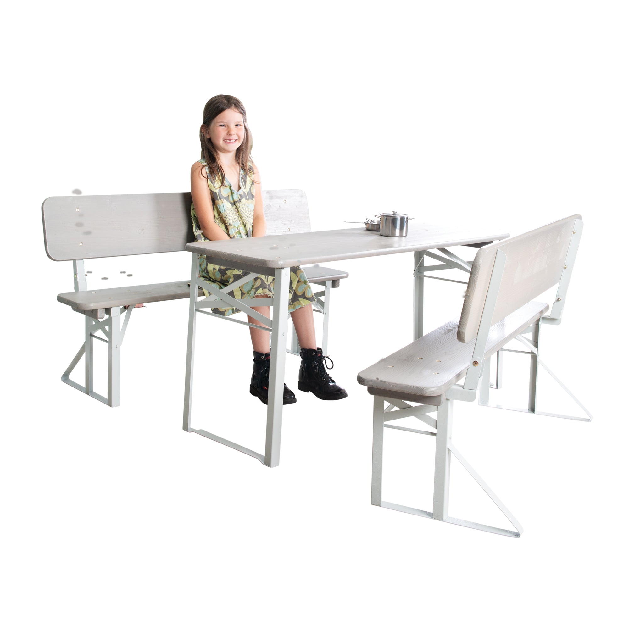 Roba 457009GA Kinderparty-Garnitur mit Lehne grau – Outdoor FSC - Bild 8 Roba 457009GA Kinderparty-Garnitur mit Lehne grau – Outdoor FSC - Produktbild 8