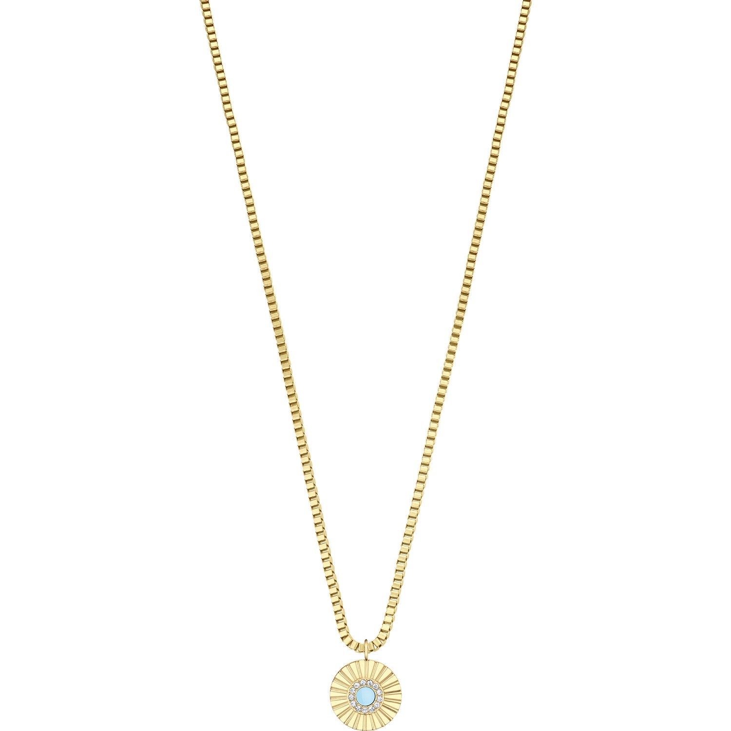 Bering 465-213-450 Kette, Damen, Gold mit Anhänger Blau Bering 465-213-450 Kette, Damen, Gold mit Anhänger Blau