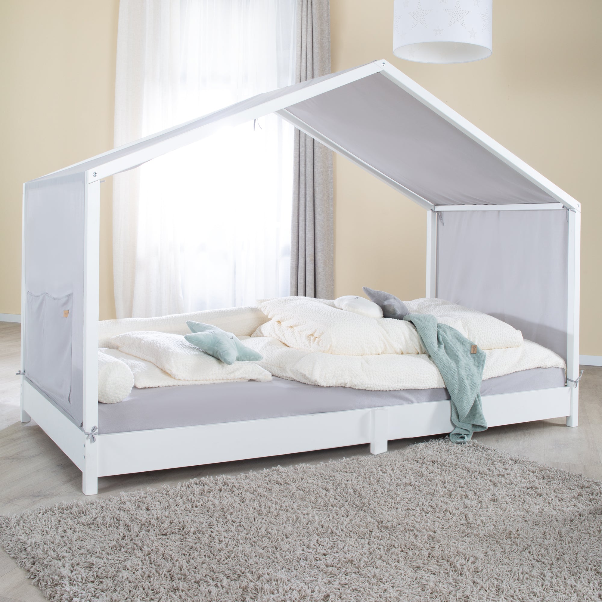 Roba 0286 Hausbettbezug neutral 90 x 200 cm grau – Bettenzubehör - Produktbild 5