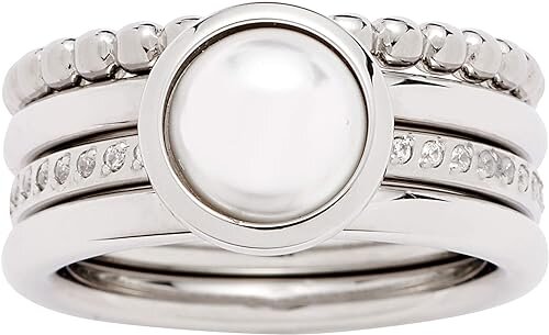 LeonardoSet/3 Ring 18 Perla LeonardoSet/3 Ring 18 Perla