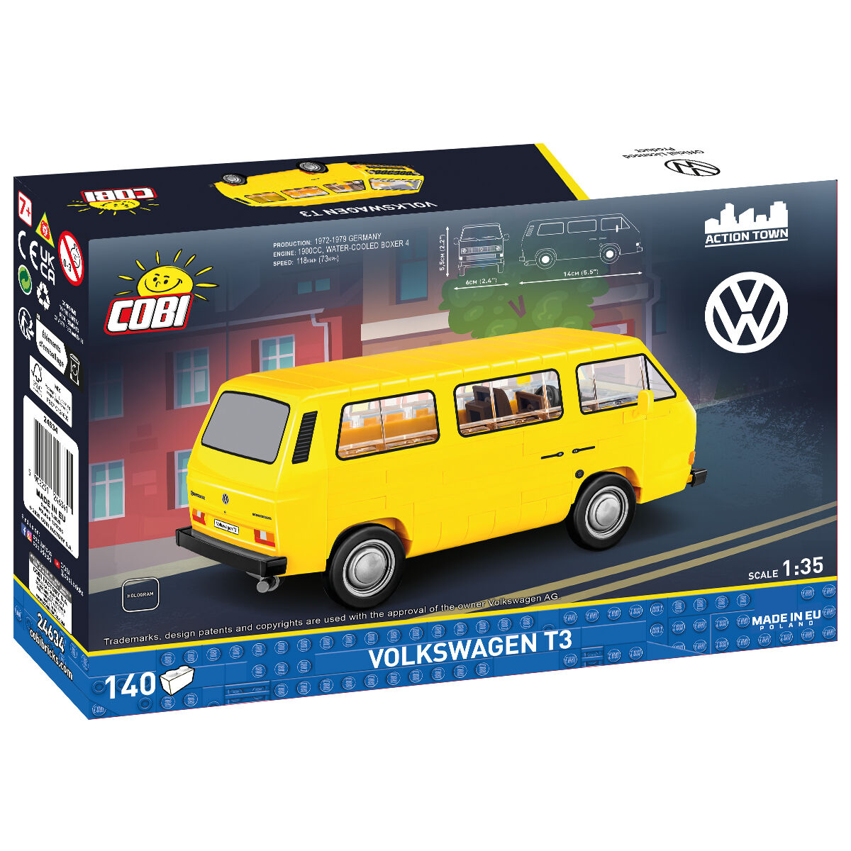 COBI 24634 - Volkswagen T3 Maßstabb 1:35) - Bild 2 COBI 24634 - Volkswagen T3 Maßstabb 1:35) - Bild 2