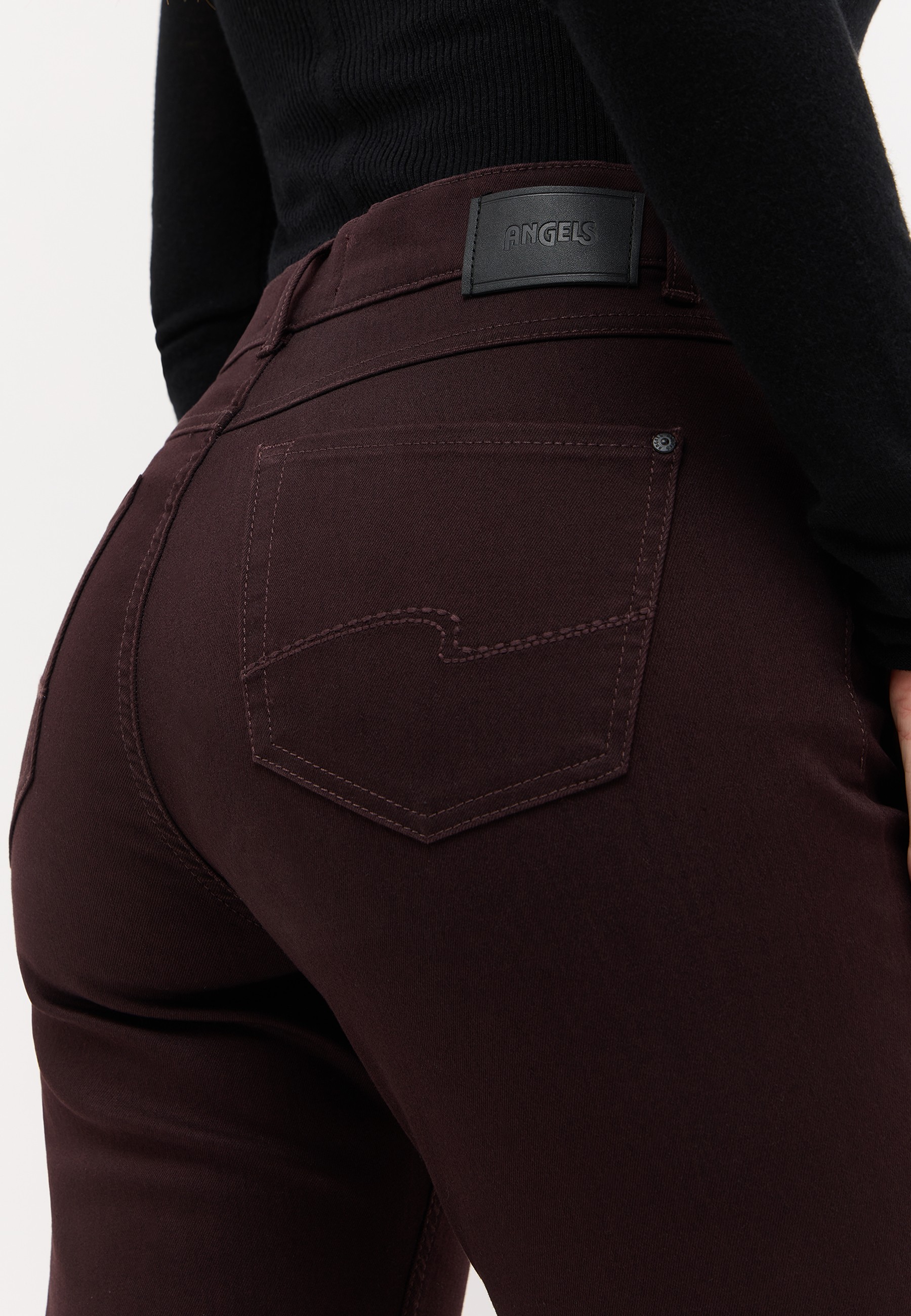 ANGELS 346340030R Damen Jeans Cici Slim Fit - Bordeaux - 6