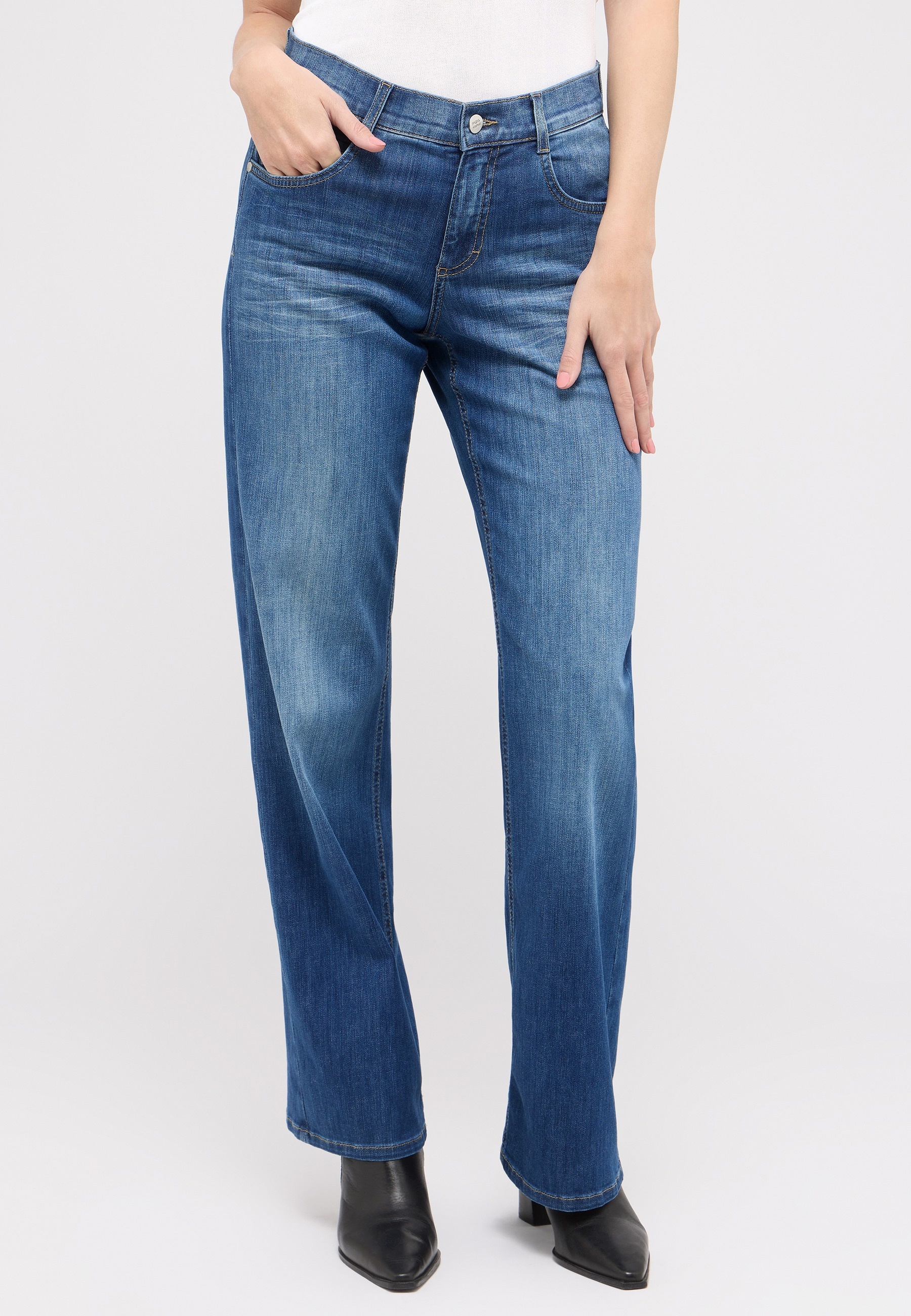 ANGELS 350250030 Damen Jeans Liz Wide Leg - Blau - 1 ANGELS 350250030 Damen Jeans Liz Wide Leg - Blau - 1