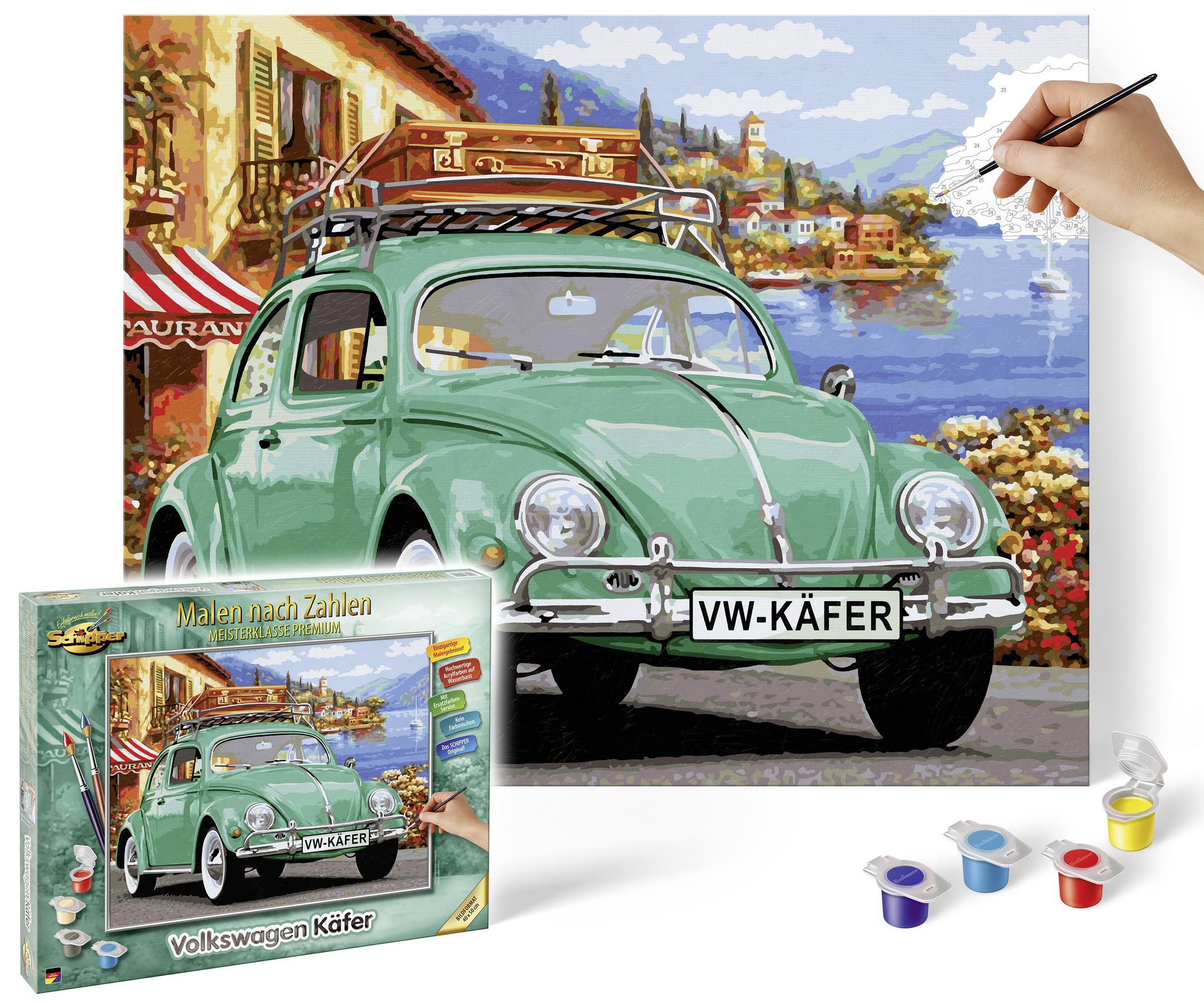 Schipper Mnz Volkswagen Käfer Klassische Autofaszination Als Malerlebnis 609130912 Moebel, Auto, Pinsel, Plakat