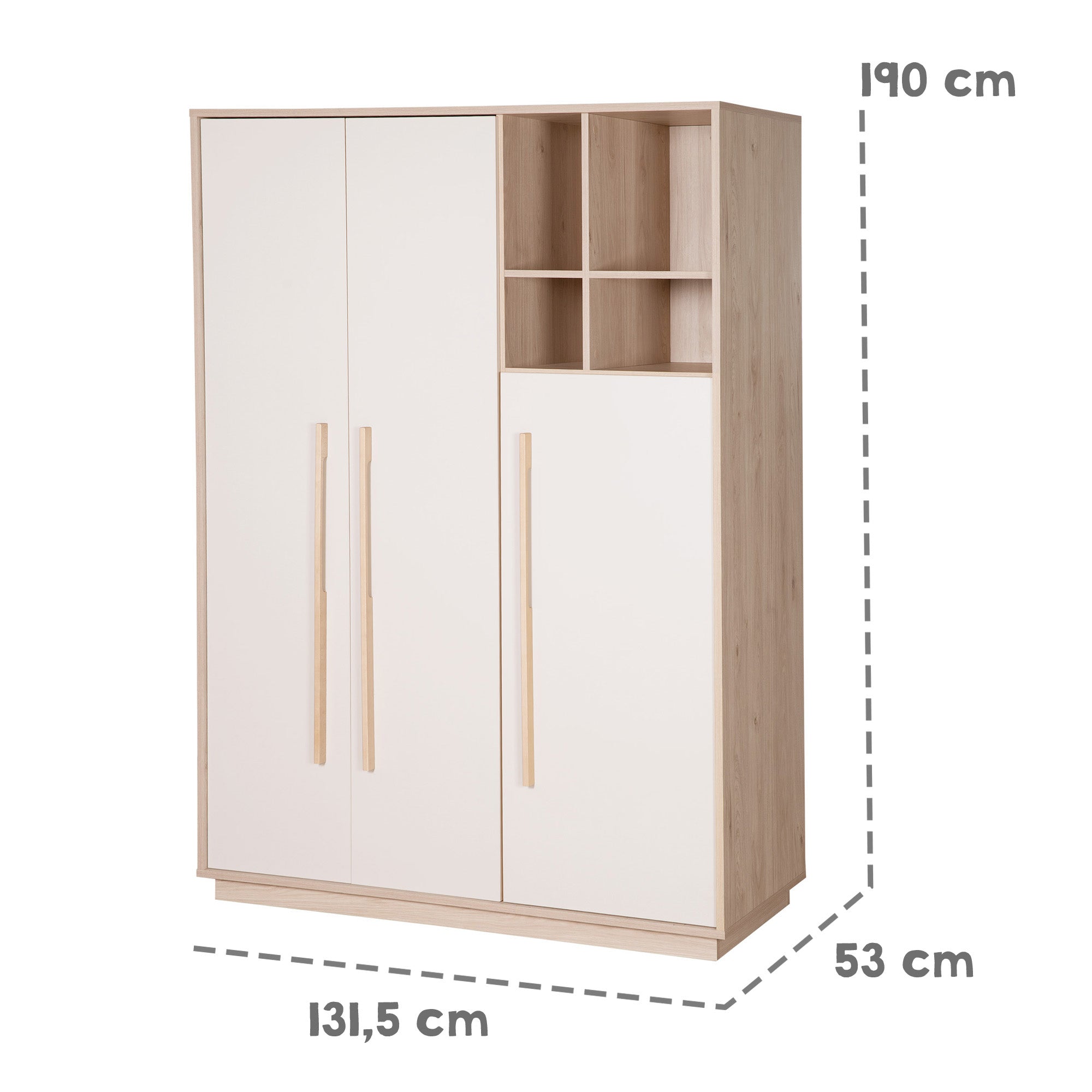 Roba 1631888 Kleiderschrank 3-türig Elva Cashmere - Bild 7 Roba 1631888 Kleiderschrank 3-türig Elva Cashmere - Produktbild 7