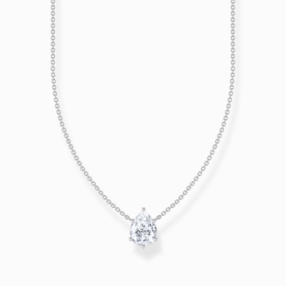 Thomas Sabo Kette Mit Anhänger Tropfen Länge 45 Cm Silber KE2213-051-14-L45V Thomas Sabo Kette Mit Anhänger Tropfen Länge 45 Cm Silber KE2213-051-14-L45V