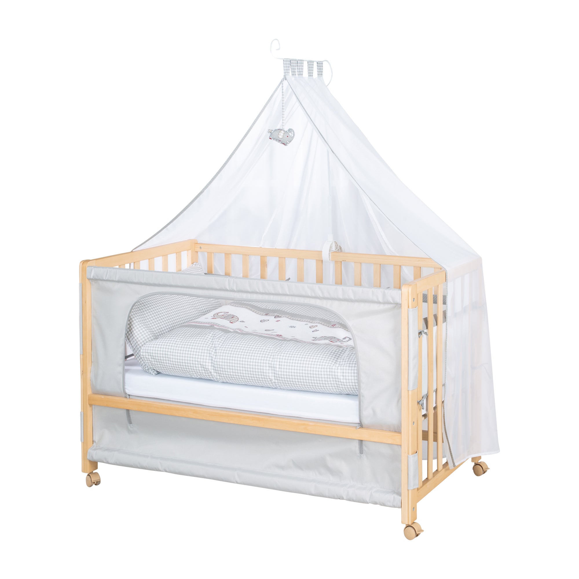 Roba 162003NLV145M Room Bed, 60x120 cm Jumbo twins grau natur lackiert - Bild 1 Roba 162003NLV145M Room Bed, 60x120 cm Jumbo twins grau natur lackiert - natur lackiert - Room Bed - Produktbild 1
