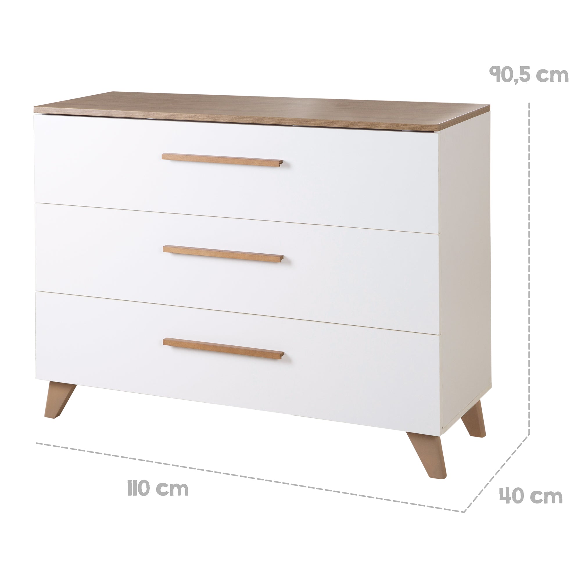 Roba 1731859 Wickelkommode breit +Wickelansatz Ole weiß - Produktbild 9