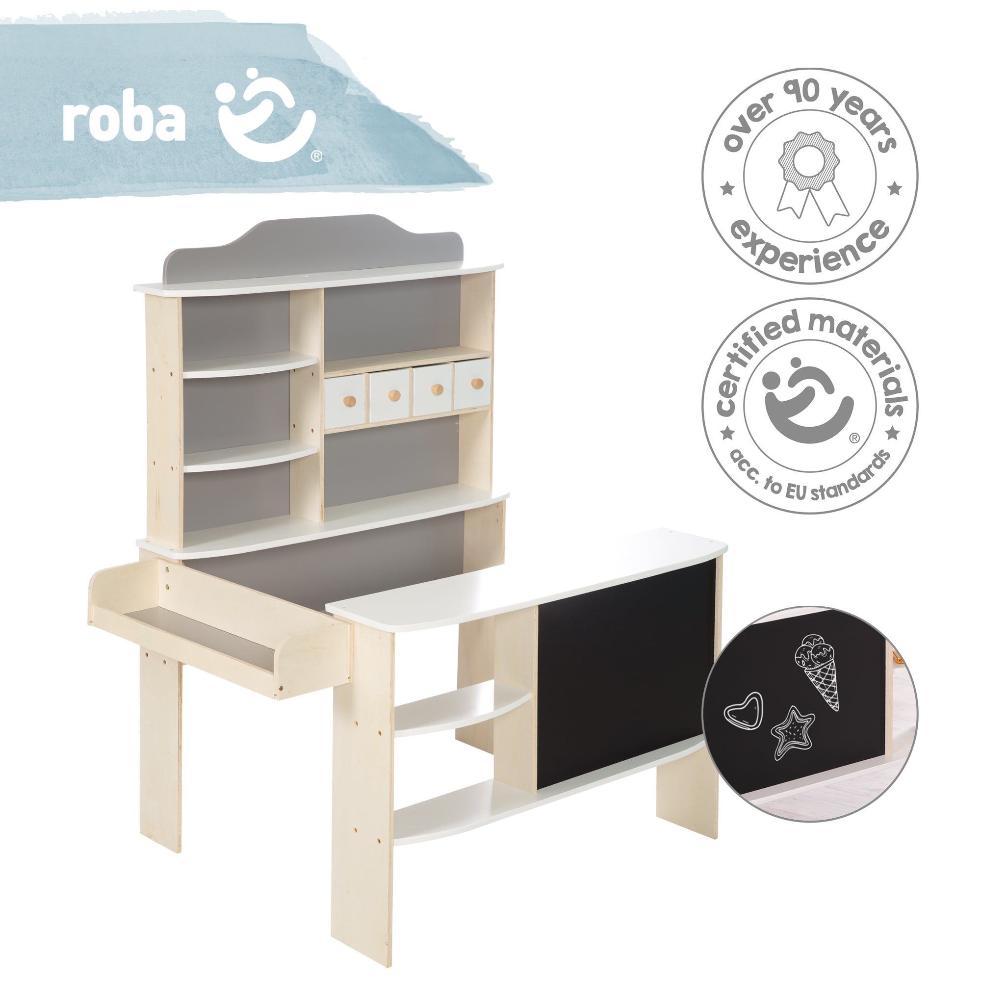 Roba 9892GA Verkaufsstand grau – Rollenspiel - Bild 5 Roba 9892GA Verkaufsstand grau – Rollenspiel - Produktbild 5
