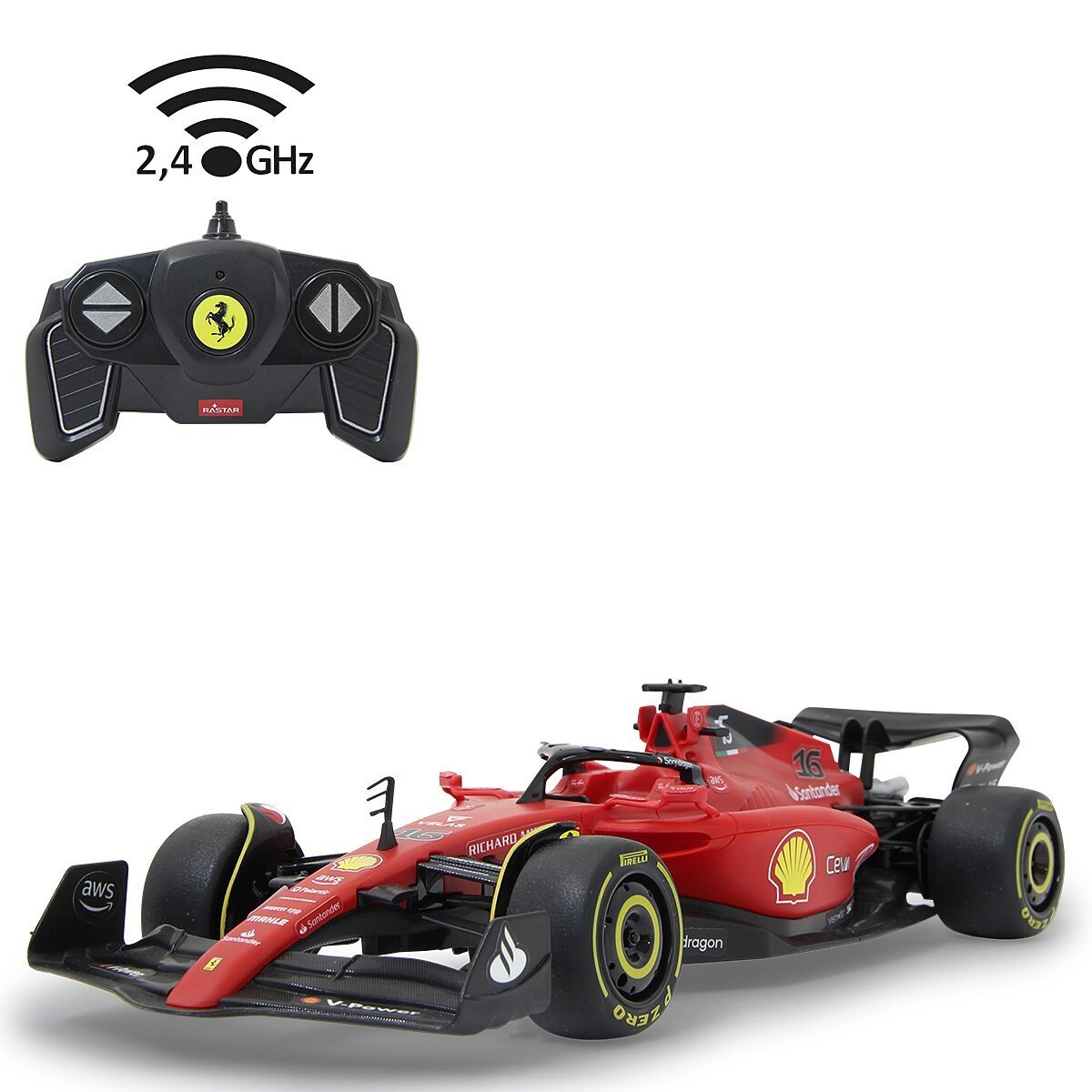 JAMARA Ferrari F1-75 1:18 rot 2,4GHz ab 6 Jahren JAMARA Ferrari F1-75 1:18 rot 2,4GHz ab 6 Jahren