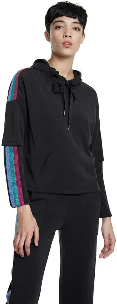 Desigual Herren Hoodie „Blocks Studio“ - Schwarz 20SOSK03 GR. M