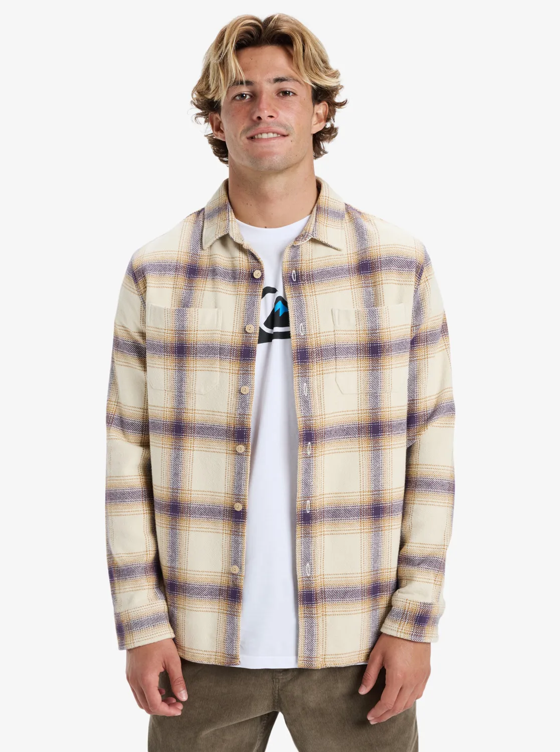 Quiksilver, DNA, Flanellhemd, für, Männer, Hellbeige