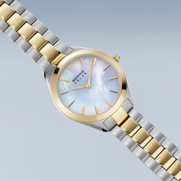 Bering 17331-710 Damenuhr, Edelstahl/Solar, Si/Go