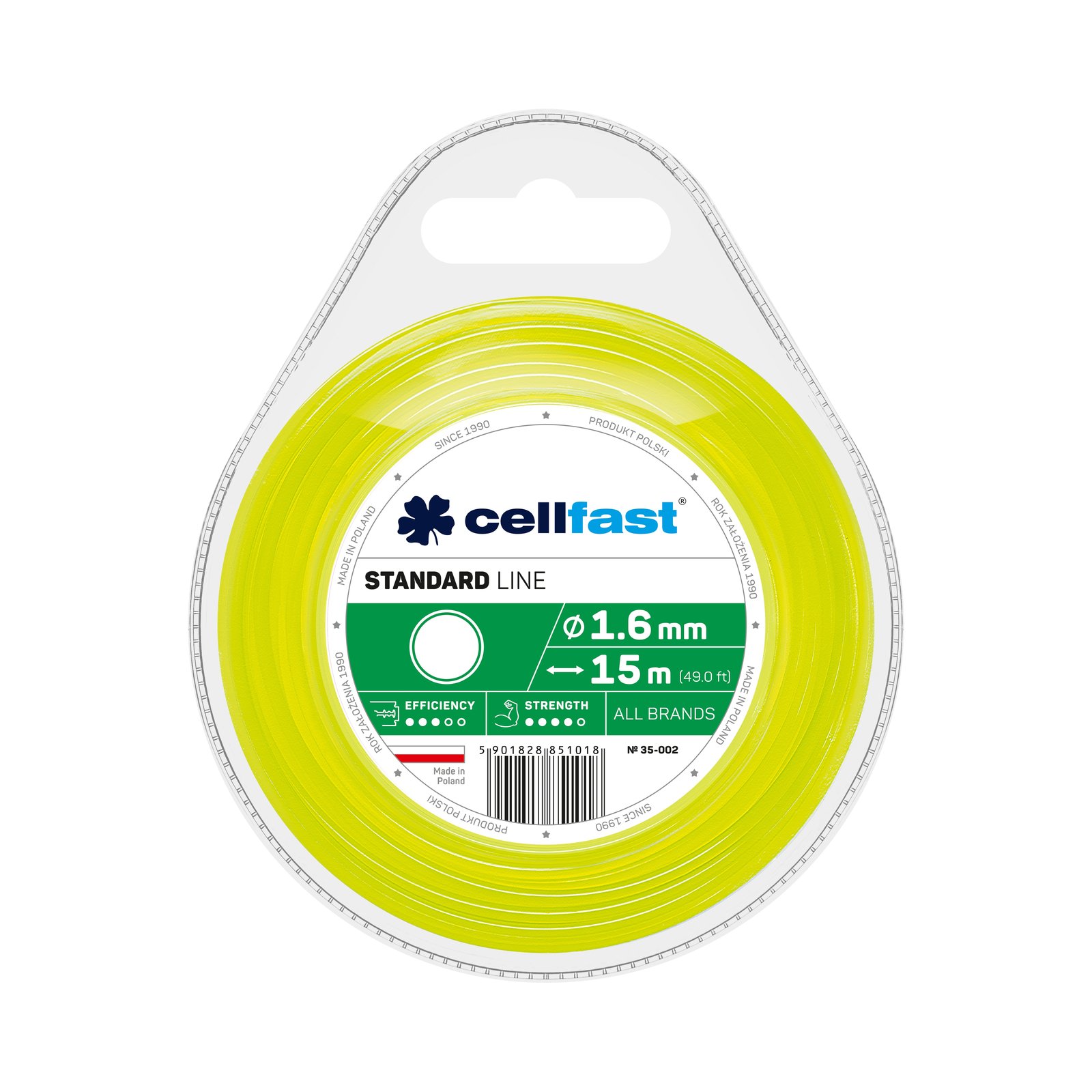 Cellfast STANDARD Mähfäden 1,6 mm x 15 m Rund