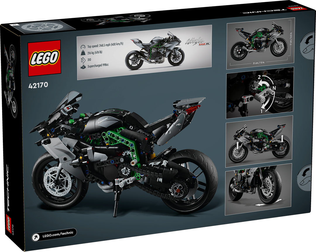 LEGO® Technic Kawasaki Ninja H2R Motorrad 42170 Sprach, Motor, Motorrad, Rad, Leichtmetallrad