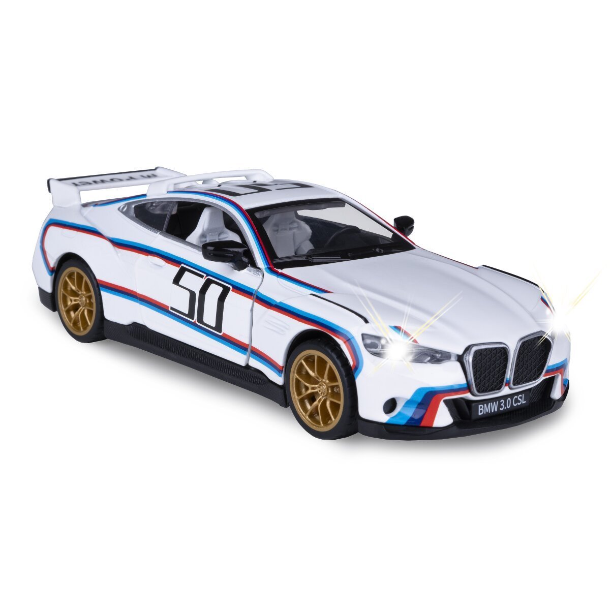 JAMARA BMW 3.0 CSL Diecast 1:34 weiß inkl. Knopfzellen ab 3 Jahren