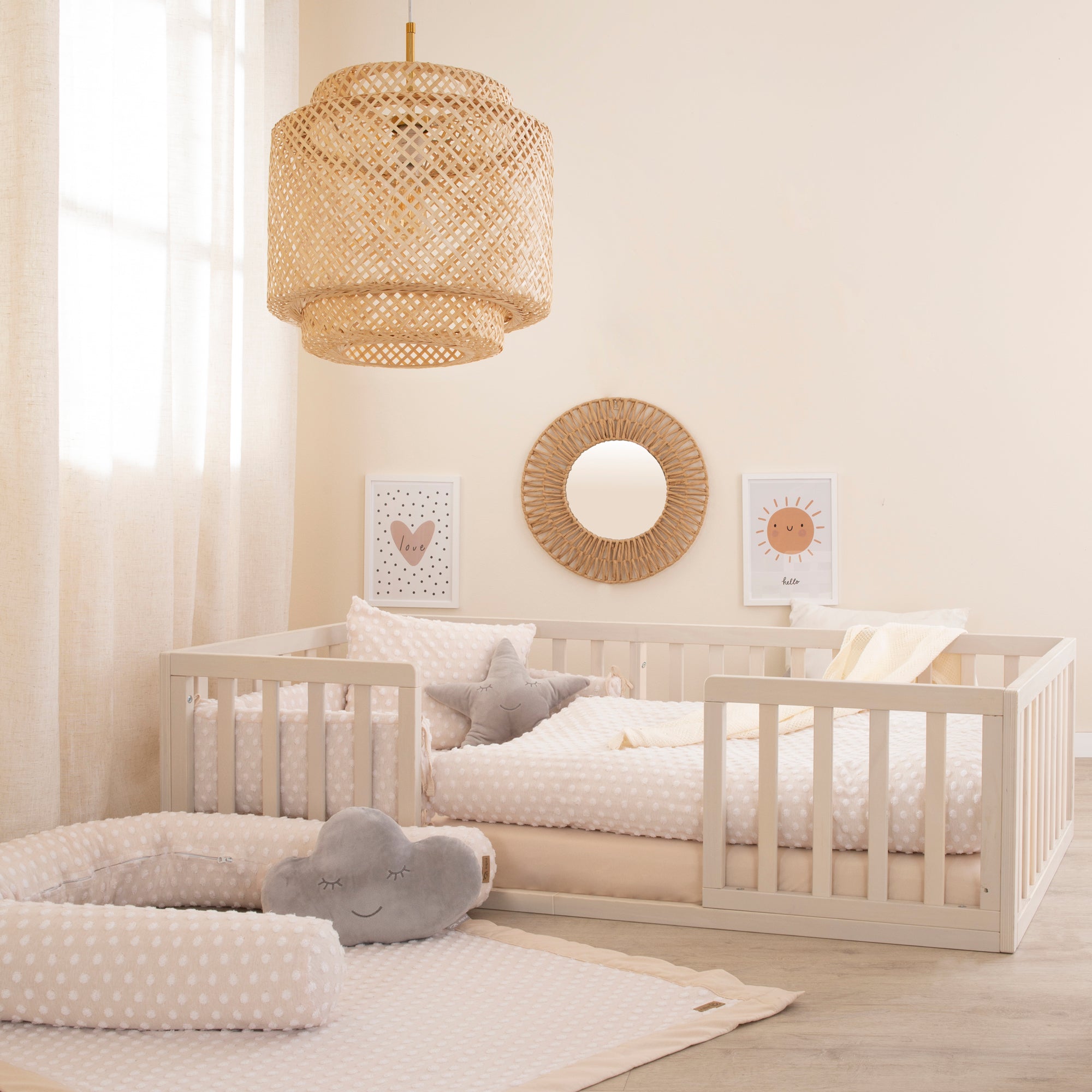 Roba 203200NG1 Montessori-Bodenbett natur-grau – Komplettbettsets & Einzelbetten - Bild 2 Roba 203200NG1 Montessori-Bodenbett natur-grau – Komplettbettsets & Einzelbetten - Produktbild 2